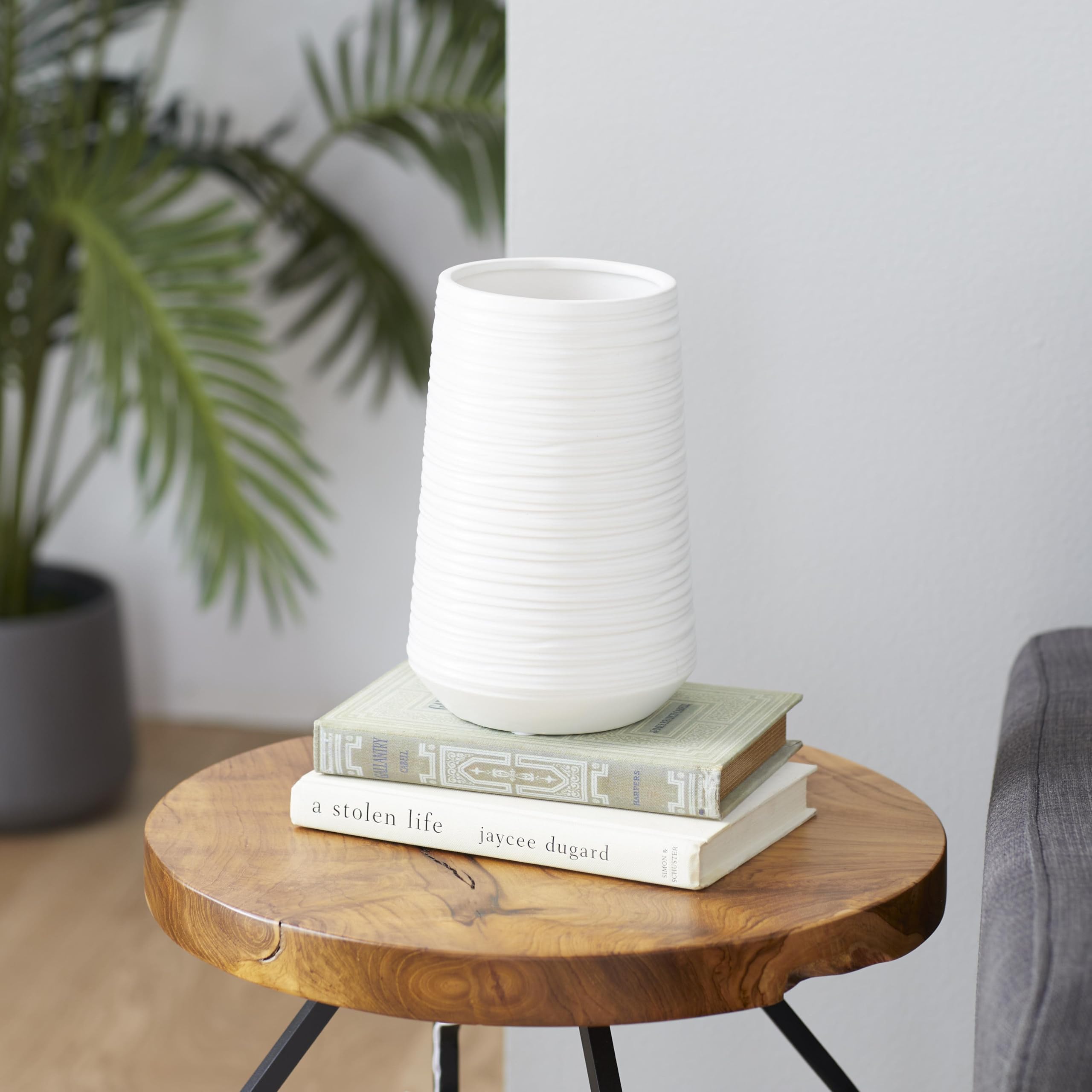 CosmoLiving by Cosmopolitan Wazon, porcelana, 12,7 cm x 12,7 cm x 23 cm