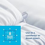 Linenspa Comforter Duvet Insert Queen Grey/White Down Alternative All Season Microfiber-Queen Size - Box Stitched