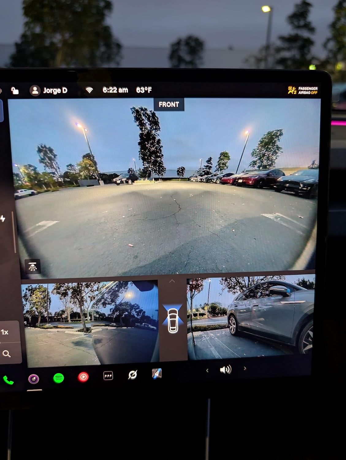 Front Camera Lens Guard Protector Cover for Tesla Model Y Juniper 2026, Stainless Steel Fasteners, Carbon Fiber Infused, Magnetic Install by Handbilt Engineered Solutions