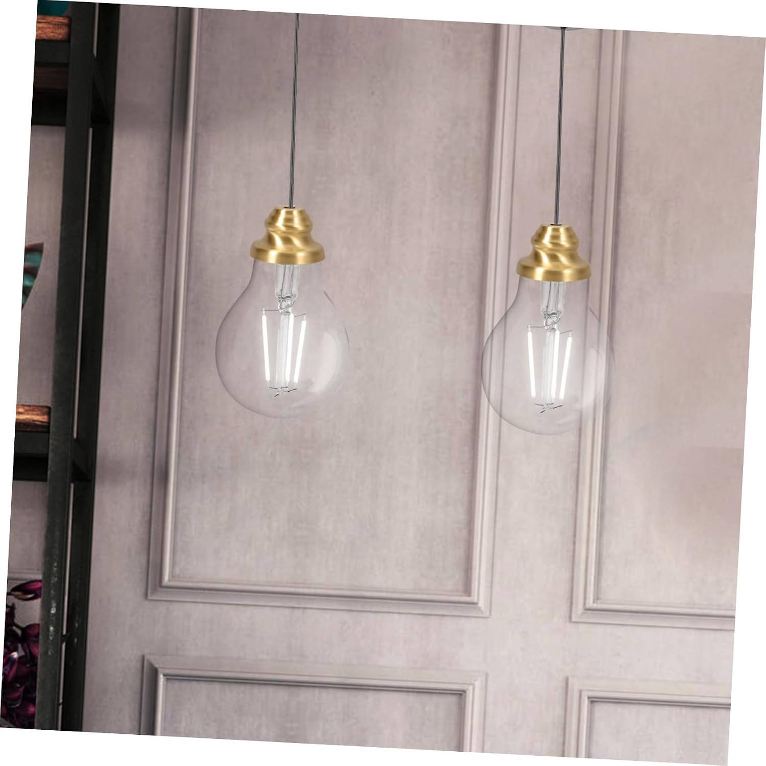 Outanaya Small Copper Lamp Finial Sturdy Light Fixture Replacement for Home Decor Compatible with Bulbs for Table Lamps and Pendant Lights