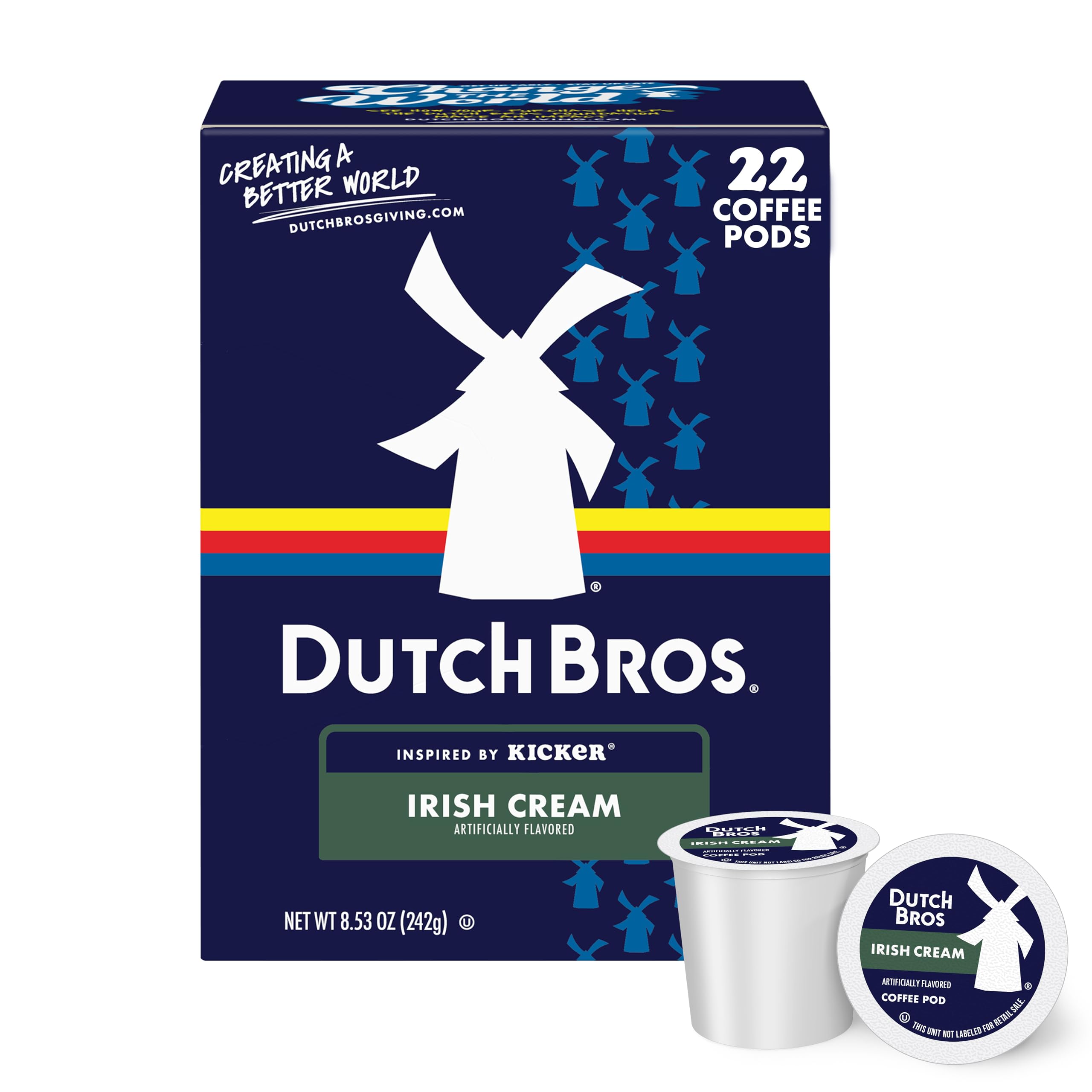 Dutch Bros Irish Cream Flavored Coffee, 22 Count, Medium Roast, Coffee Pods
