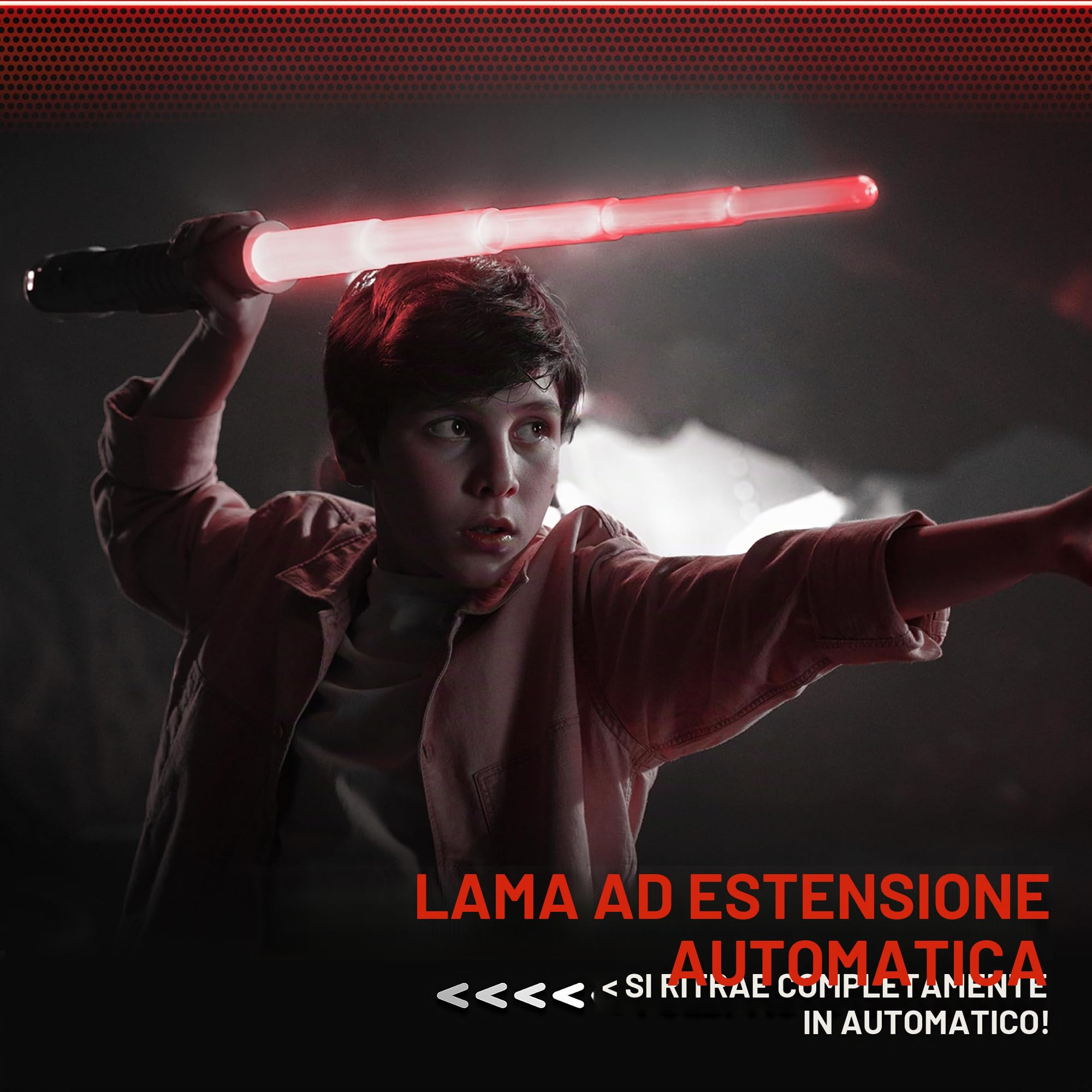 Jeux de rôle - GOLIATH - Power Saber Red - Sabre 1:1 contractable et rétractable! Des 8 ans