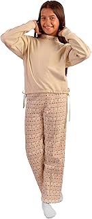 جونيور طقم مطبوع بياقة عالية للبنات، 10 سنوات