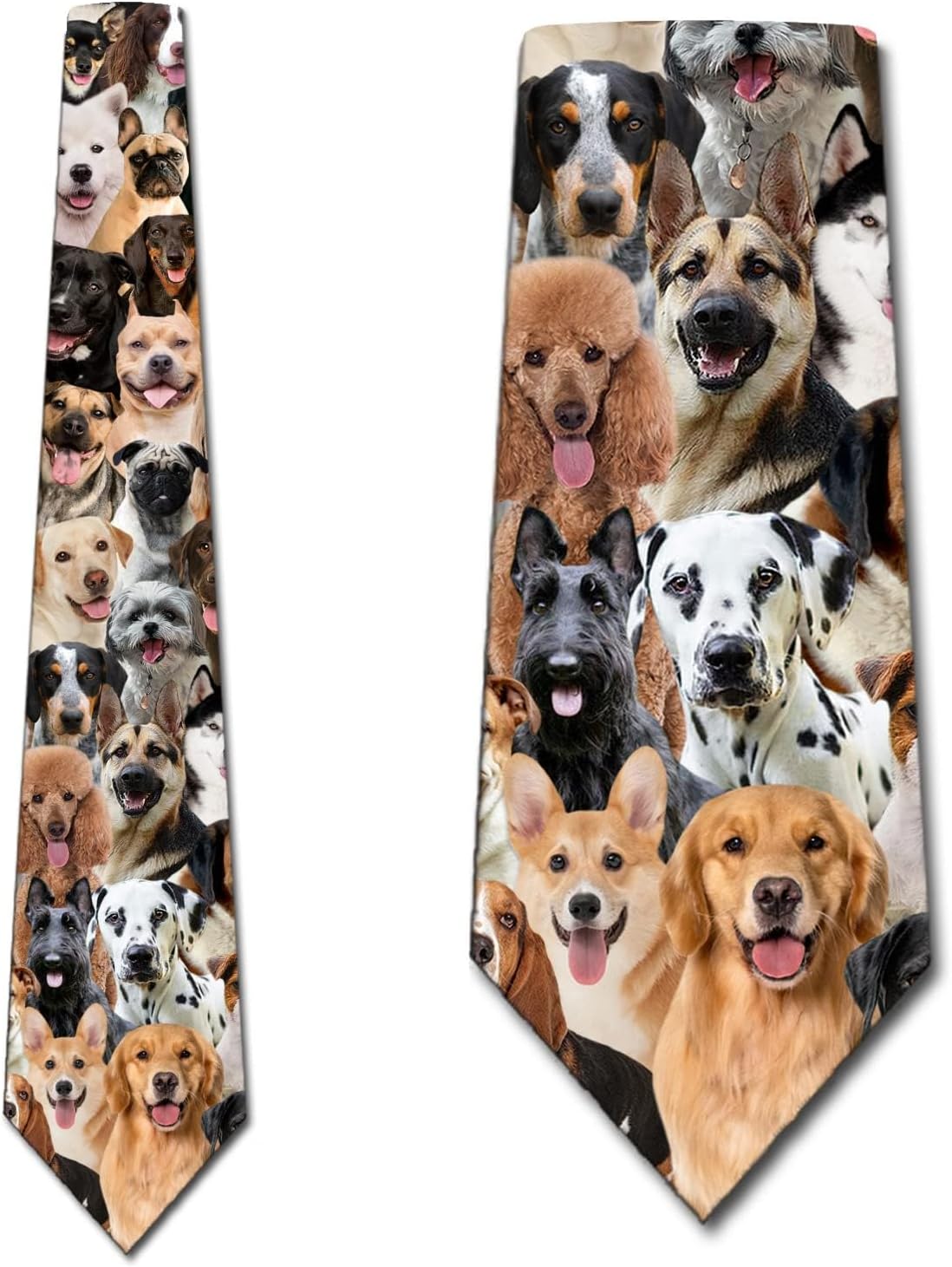 Three Rooker Dog Ties Mens Puppy Dog Necktie Animal Lover Tie