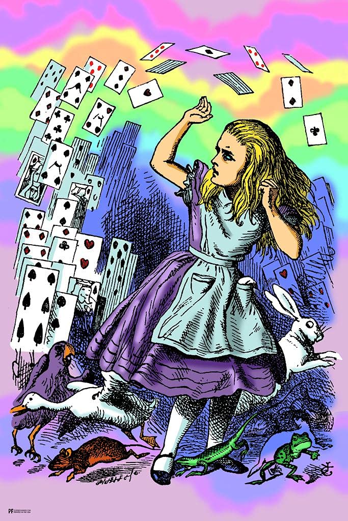 Amazon.com: Alice Attacked By Cards Alice In Wonderland Through