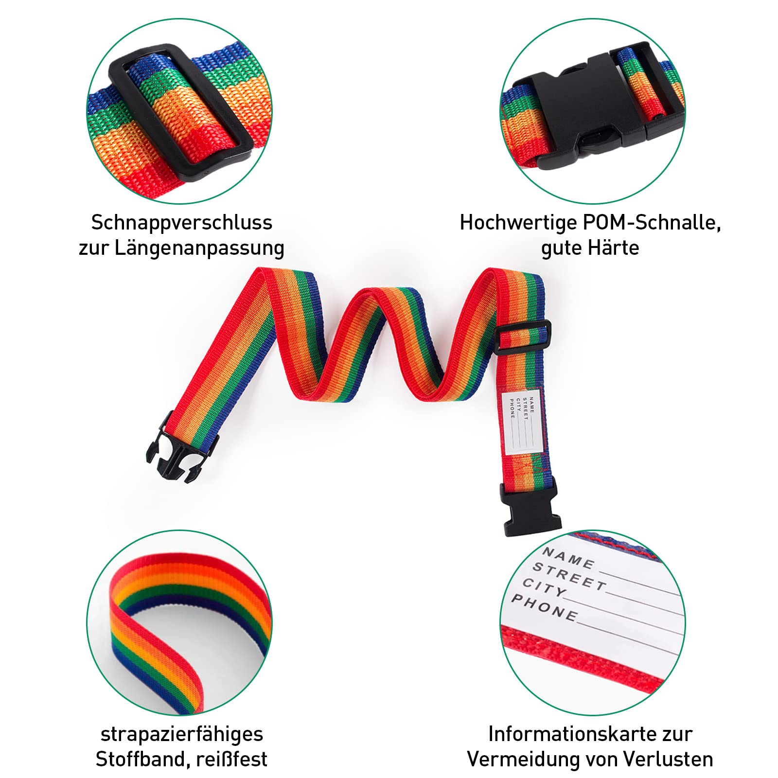 4 cinghie per valigia e 4 etichette per valigie e 2 pezzi per aggiungere una borsa, cinghie per bagagli, cinghie per valigia, cinghie regolabili, cinghie per valigie accattivanti per valigie (giallo
