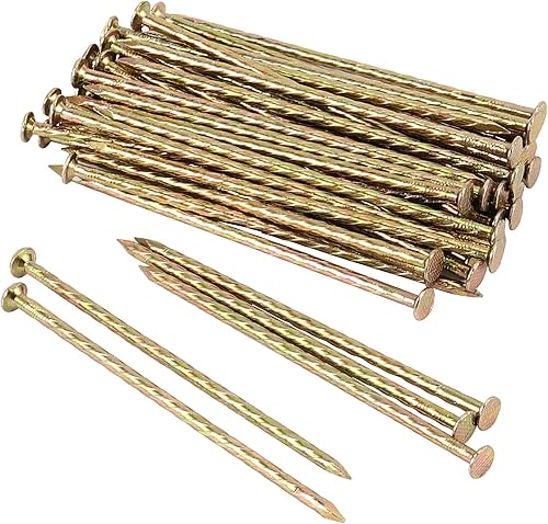 80 púas espirales galvanizadas de metal de 6 pulgadas, espiga de jardín en espiral de metal, picos en espiral de zincificación para bordes de