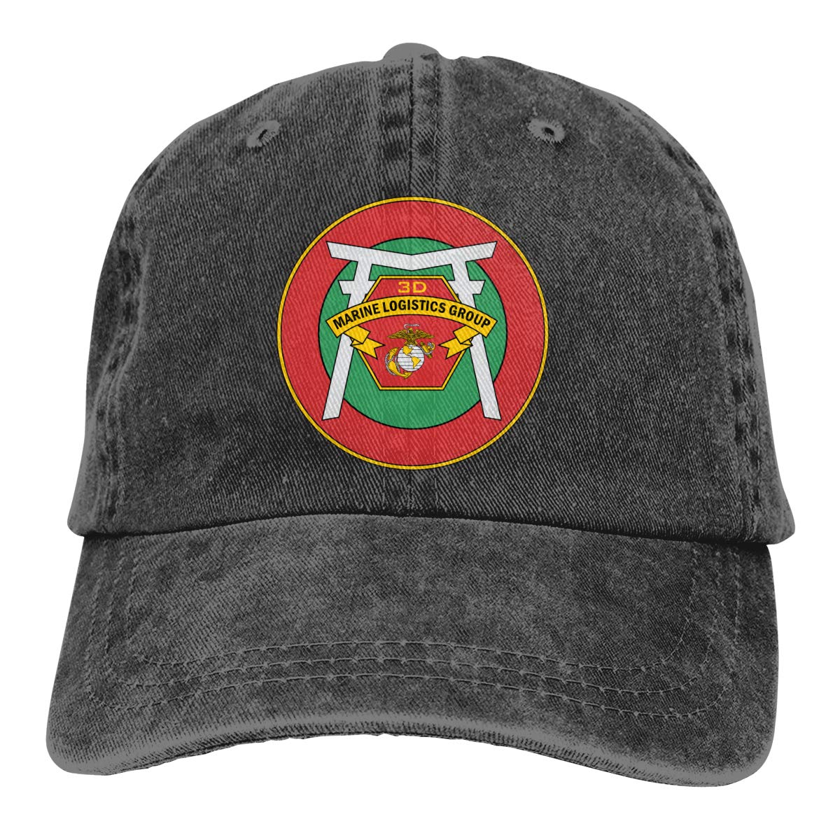 WMDDMarine Corps 3rd Marine Logistics Group Cap Baseball Hat AdjustableUnisex Flat Cap Peaked Hat Tennis Caps in-Space- Baseball Caps Gifts for Teens Black