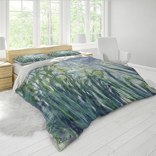 Miniatura 2 de Claude Monet Funda nórdica Planta Flores amarillas Juego de cama 3 piezas Funda de edredón transpirable Ultra Suave (1 funda nórdica + 2 fundas de