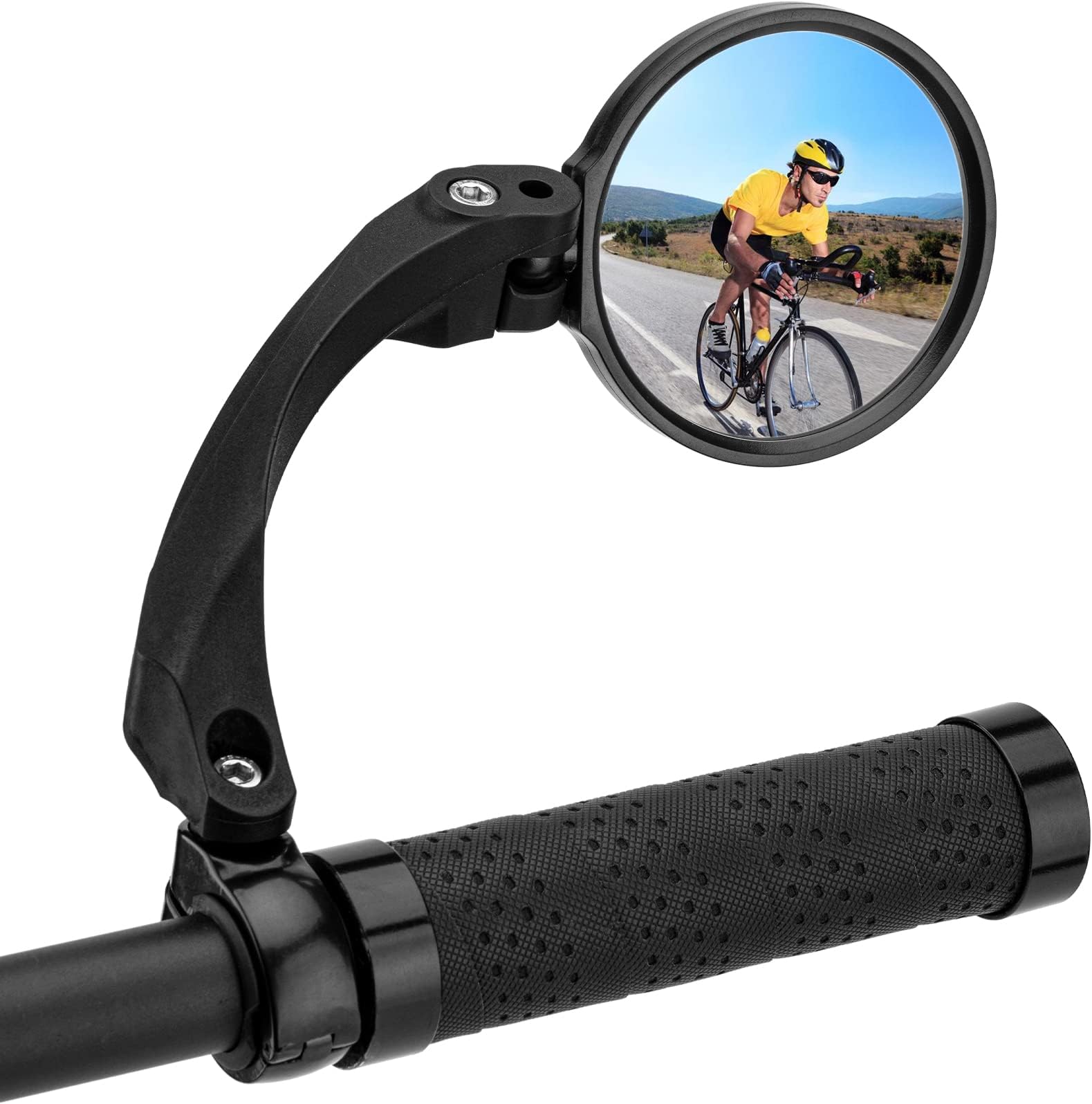 Hafny New Handlebar Bike Mirror, HD BlastResistant, Safe Crystal Clear