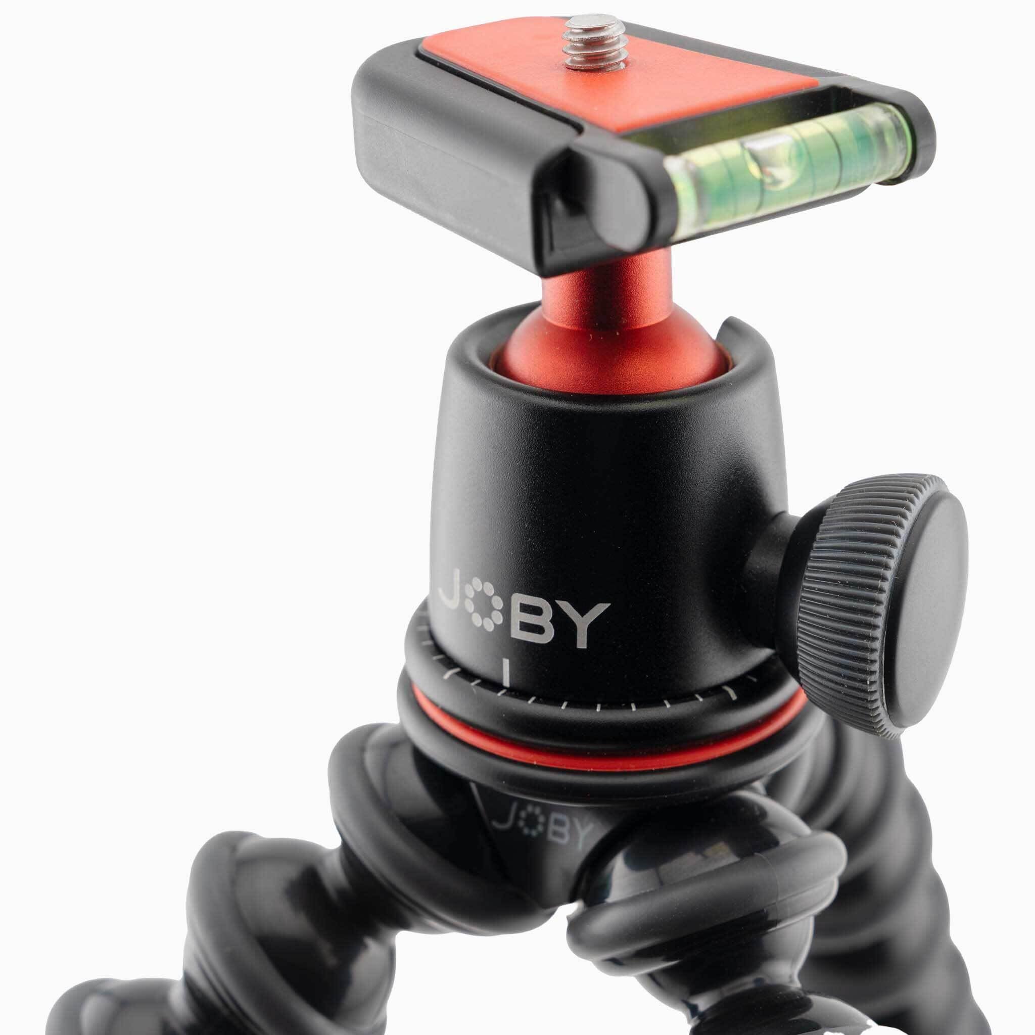 JOBY GorillaPod 3K Ultra Kit - Flexibles Stativ mit Kugelkopf für spiegellose & DSLR-Kameras, hält bis zu 6.6 lbs / 3 kg, 360-Grad-Schwenk- und 90-Grad-Neigung, Schnellwechselplatte, Wasserwaage