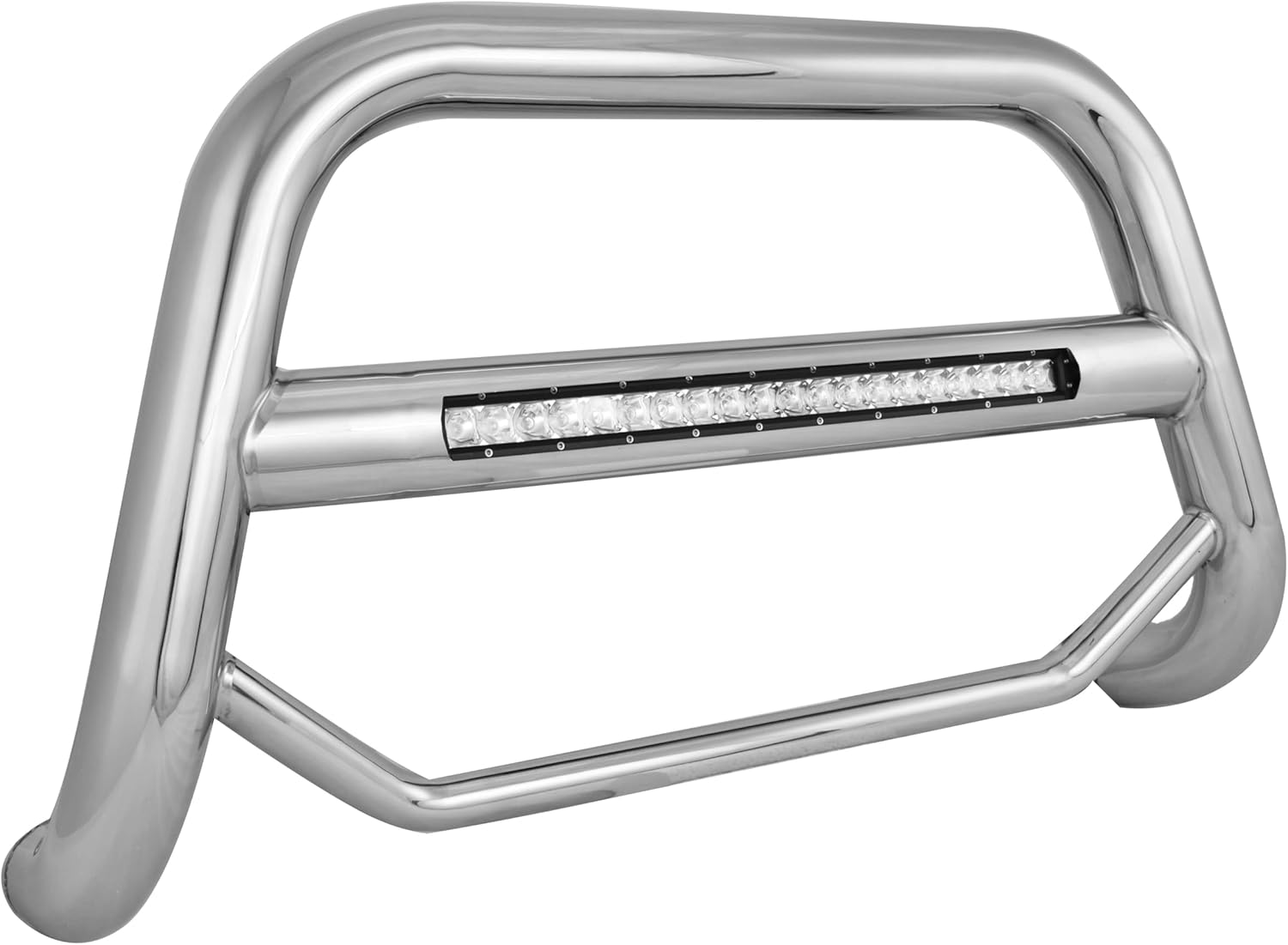 Black Horse MAX Beacon Bull Bar No Skid Plate Stainless Steel Compatible with 11-21 Grand Cherokee (Excl.Limited X,High Altitude,Summit,SRT, SRT8,Trackhawk&Trailhawk)|11-13 Durango-MAB-JEB9206S