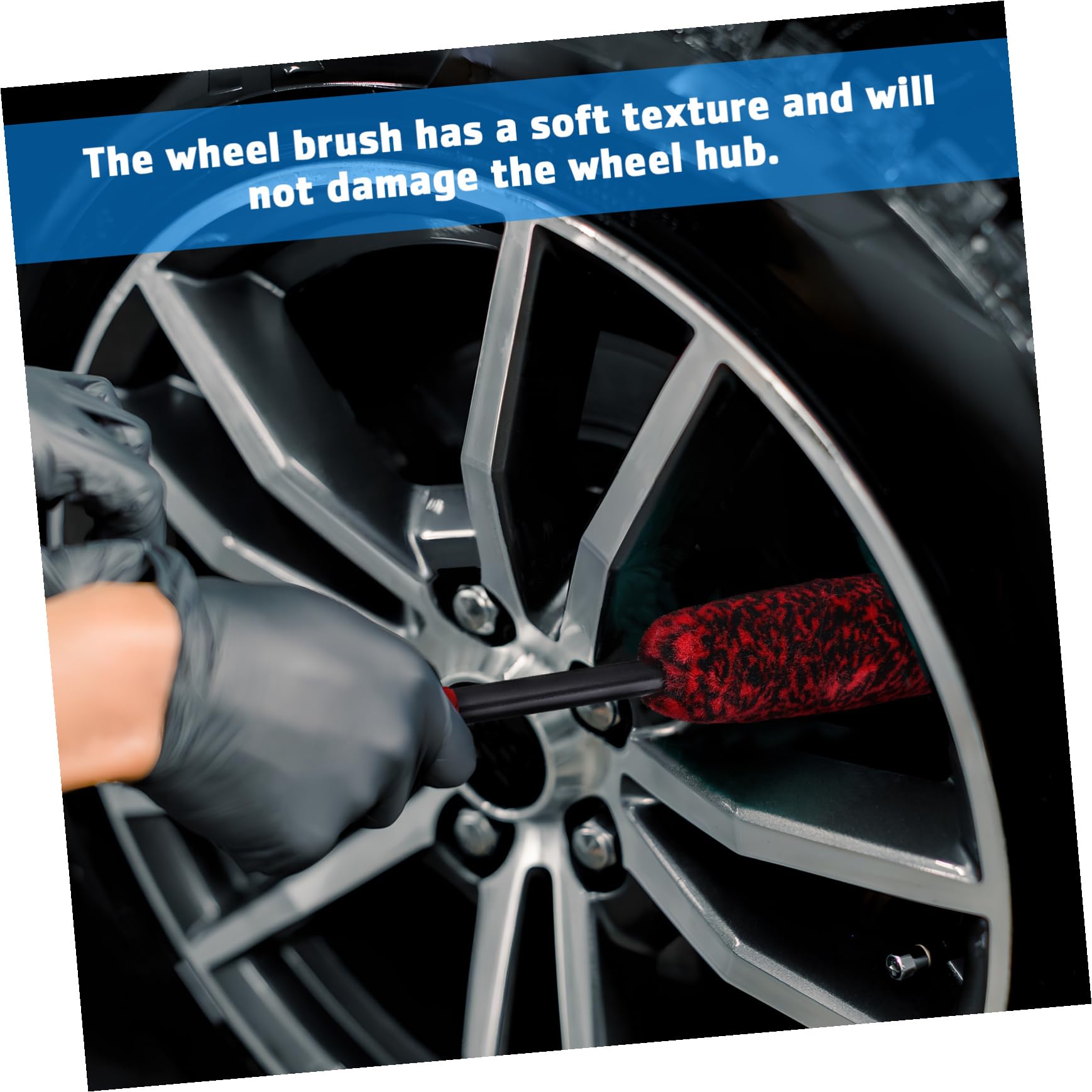UPKOCH 3 Pezzi Spazzole per Pneumatici Auto con Testina Flessibile Spazzola Detailing per Cerchi e Ruote Pulizia Auto Senza Spruzzi Adatto Tutti i Modelli