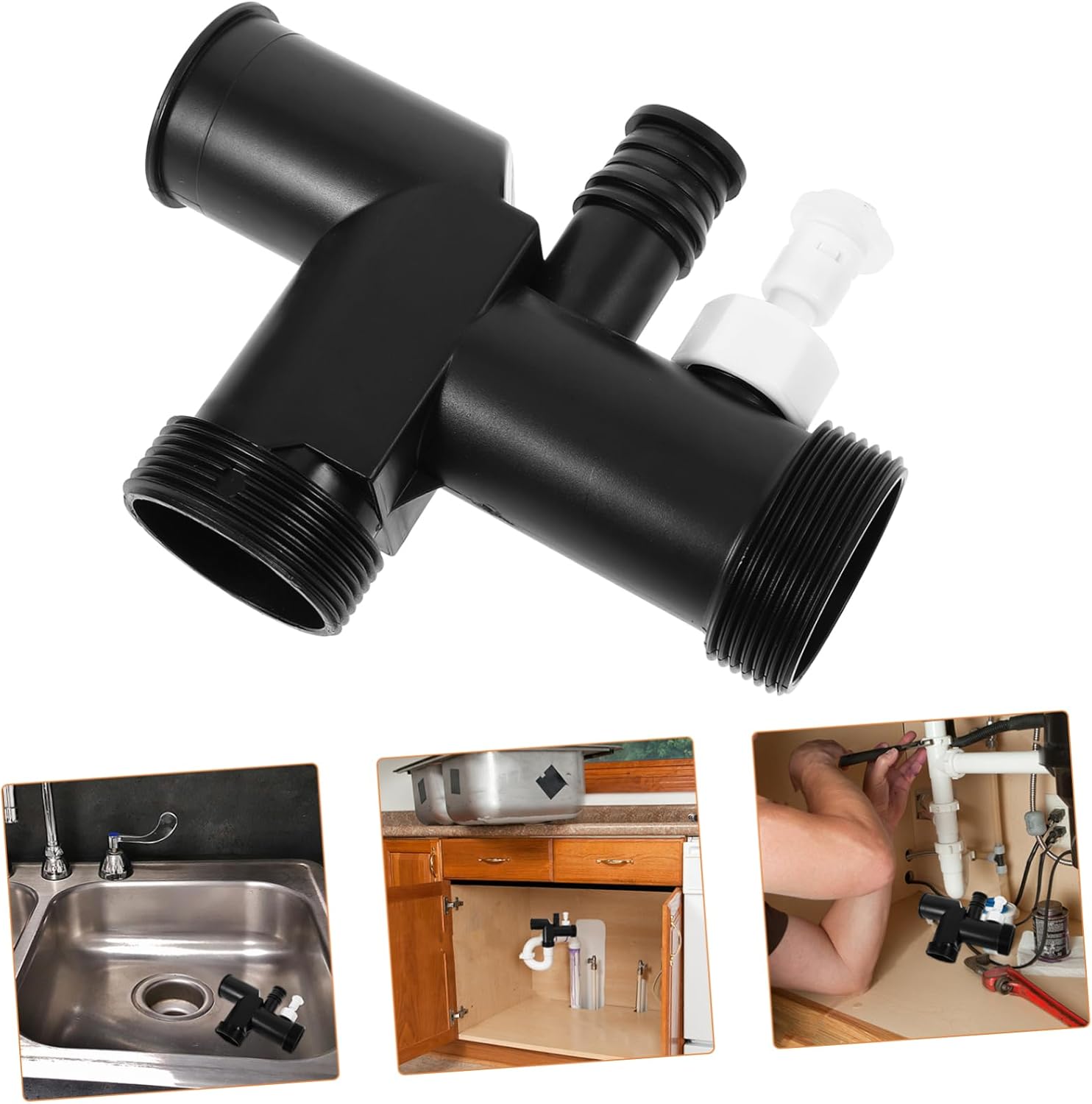 Generic 5pcs Modern Kitchen Sink Drain Kit Food Waste Disposer Pipe Connector Easy Installation Drain Pipe Part