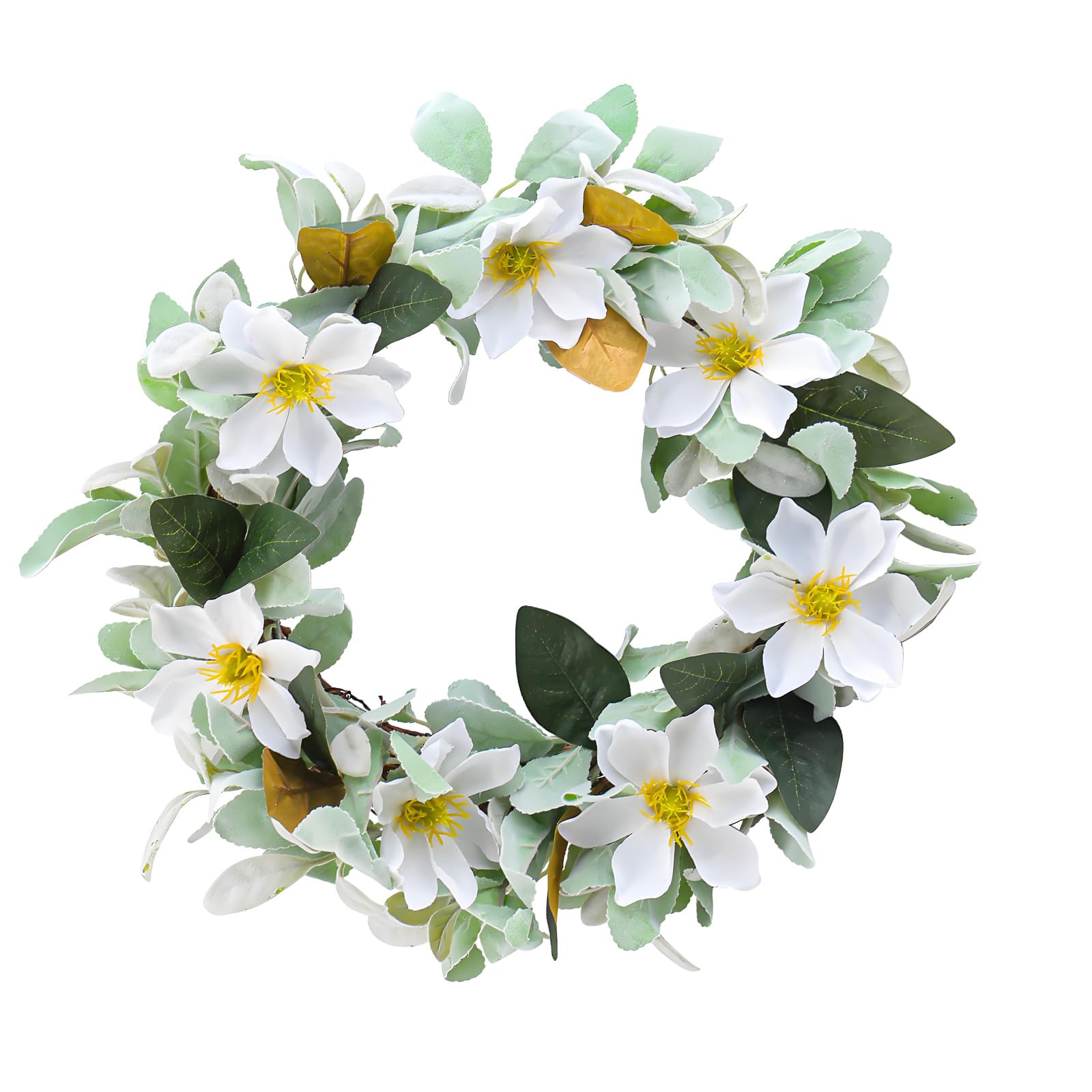 Artificial Magnolia Wreath Garlands Ideal for Indoor and Outdoor Decoration Seasonal Home Decorating Supplies Outdoor Wreath Deck