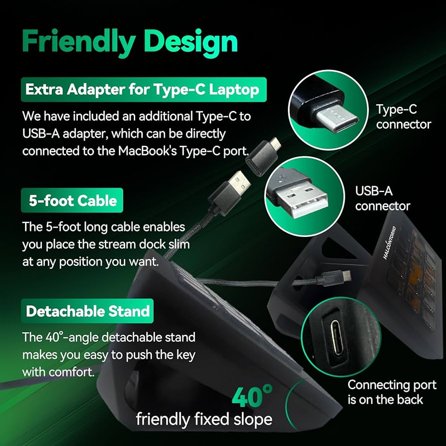 Amazon.com: HALCONTORNO Stream Dock - Mirabox Steamdeck for