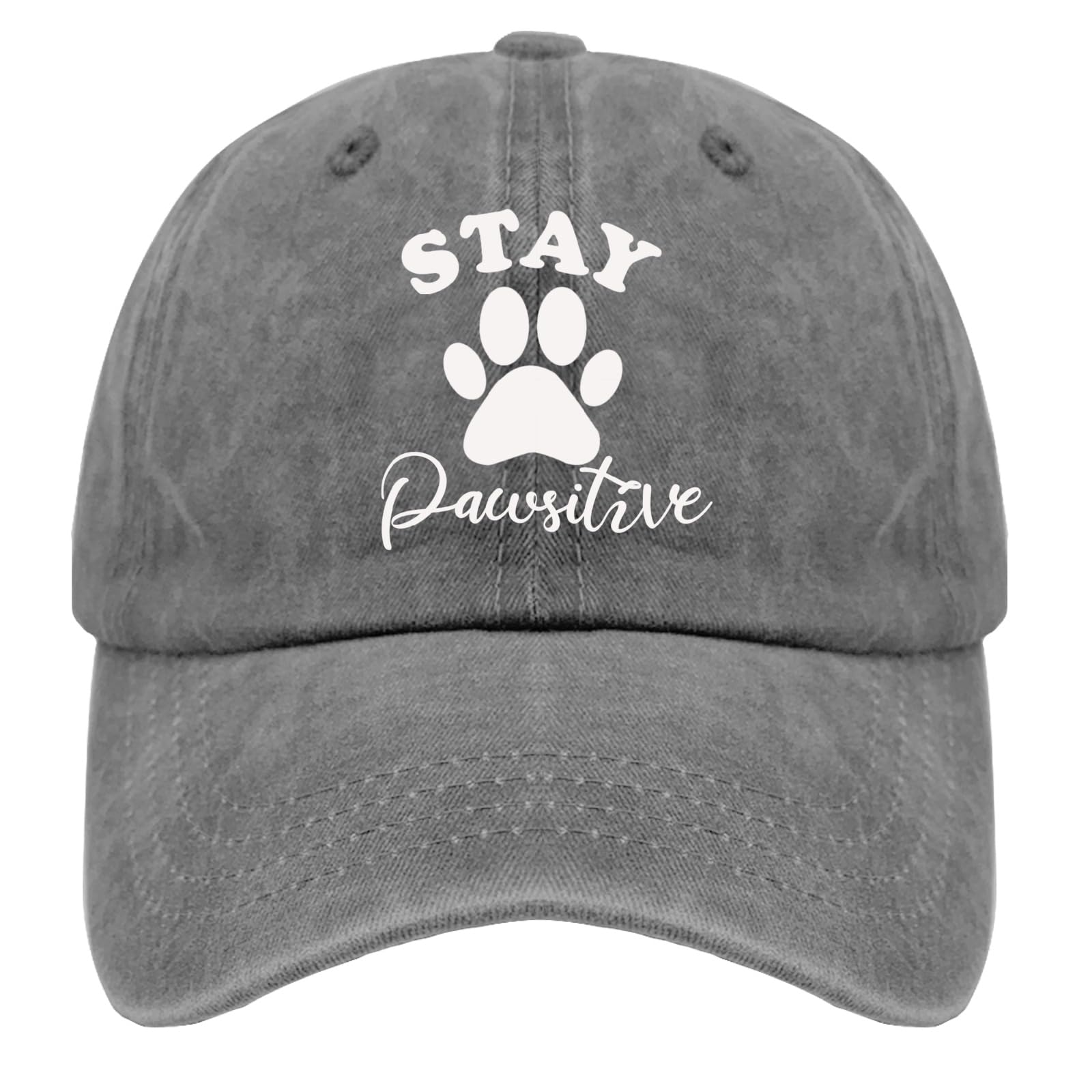 Stays Pawsitive Sun Hat Travel Hat Mens hat Vintage Cotton Washed Baseball Caps Adjustable Low