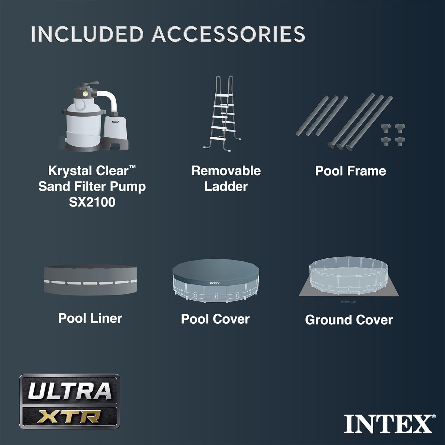 INTEX 26329EH Ultra XTR 18ft x 52in Above Ground Swimming Pool Set with Sand Filter Pump and Cleaning Maintenance Kit