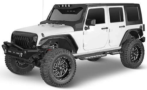 Miniatura 2 de Hooke Road Wrangler JK - Barras para estribo, escalones laterales desplegables de 7.1 pulgadas con almohadilla antideslizante para Jeep Wrangler JK
