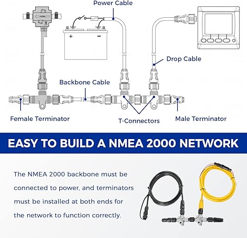 Miniatura 4 de Reemplazo para Garmin 010-11442-00 Kit de cables Nmea 2000 Kit de inicio con conectores en T