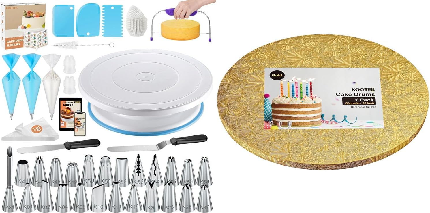 Kootek 96PCs Cake Decorating Supplies Kits and 1 Pack 12