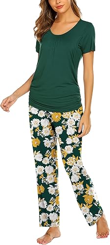 Miniatura 4 de Ekouaer Pijamas de lactancia para mujer, pijamas de lactancia materna, ropa de dormir suave, posparto, ropa de embarazo