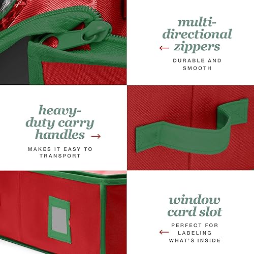 Miniatura 3 de Organizador de papel de regalo de alta calidad, soporte para papel de regalo con bolsillos adicionales para decoraciones navideñas, asas reforzadas,