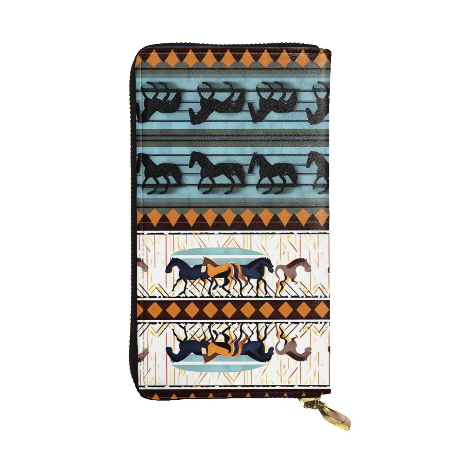 Portefeuille en cuir pour femme avec fermeture éclair noir à compartiments