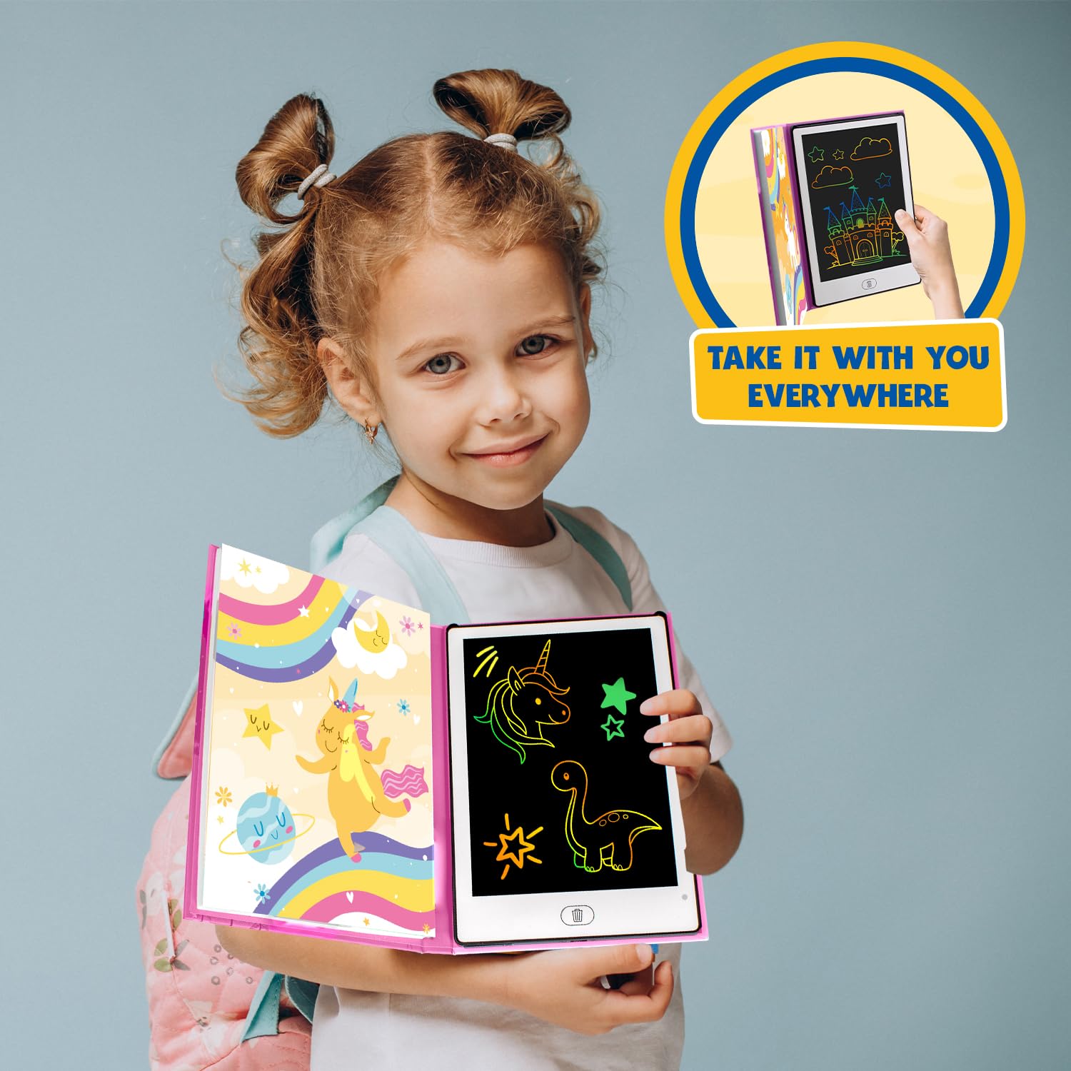 Big Minds - LCD Drawing Tablet for Kids Rainbow, Rainbow LCD - Image 4