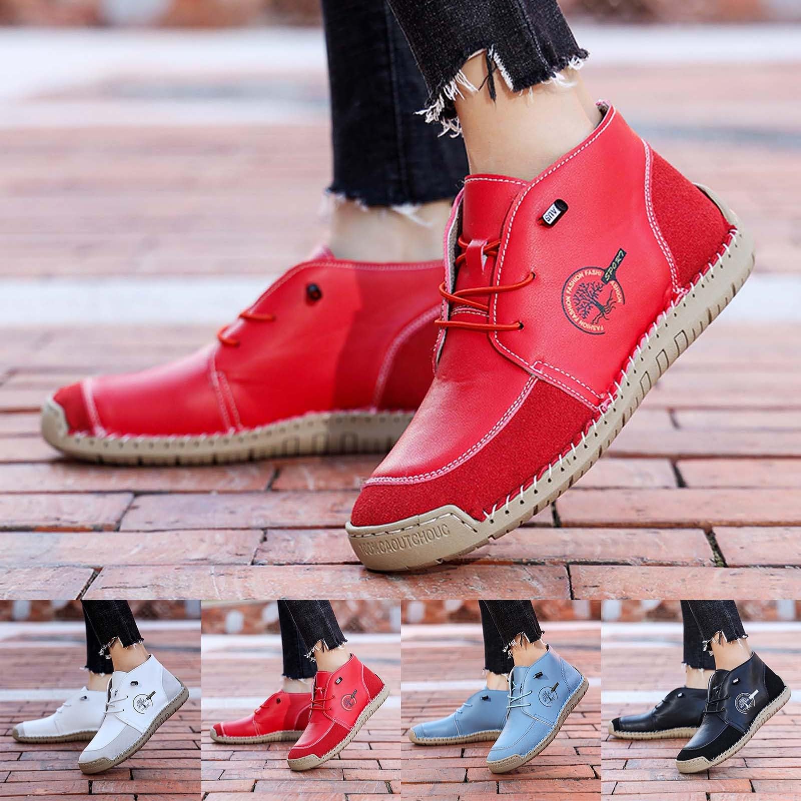 Schuhe Damen Orthopädische Sneakers Komfortable Schmerzfreie Lederschuhe Atmungsaktive Wasserdicht Laufschuhe Leichte Sportschuhe Stützende Barfuss Freizeitschuhe