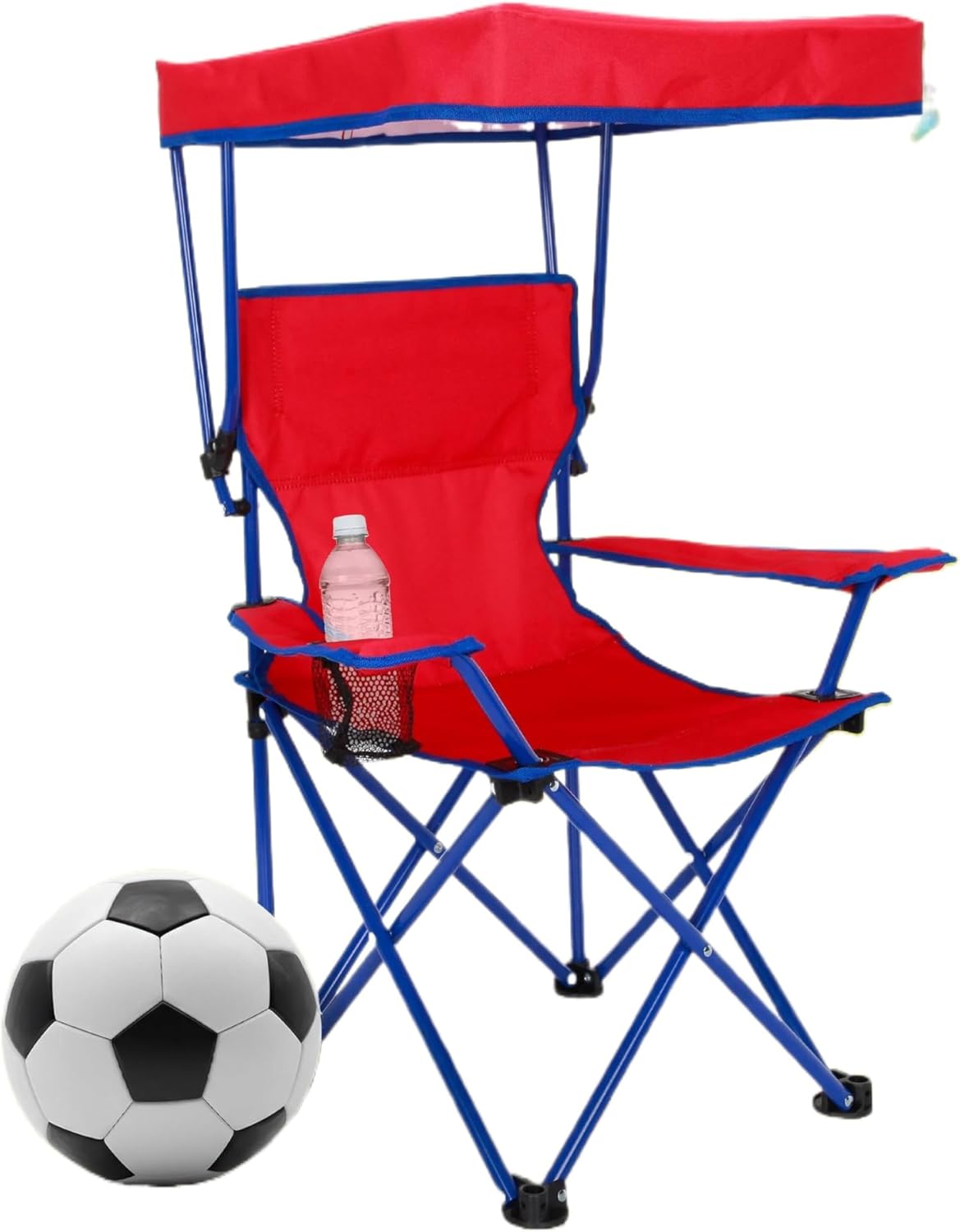 Canopy Folding Chair with Safety Lock, Outdoor Chair 125 lb. Capacity (Red)