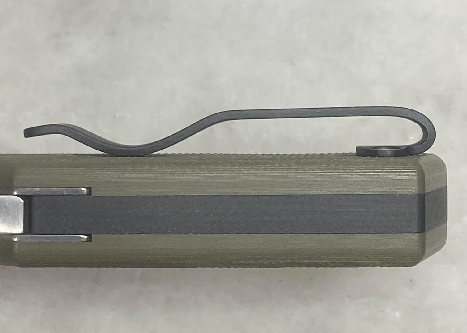 Titanium Deep Pocket Clip Compatible With Cold Steel SR1 and SR1 Lite Knife, Black Powder Coat, USA Made