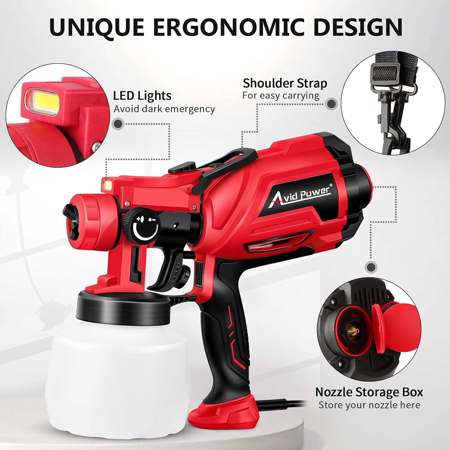 Digital Display EURO PRO spray gun car sprayer Professional waterbased