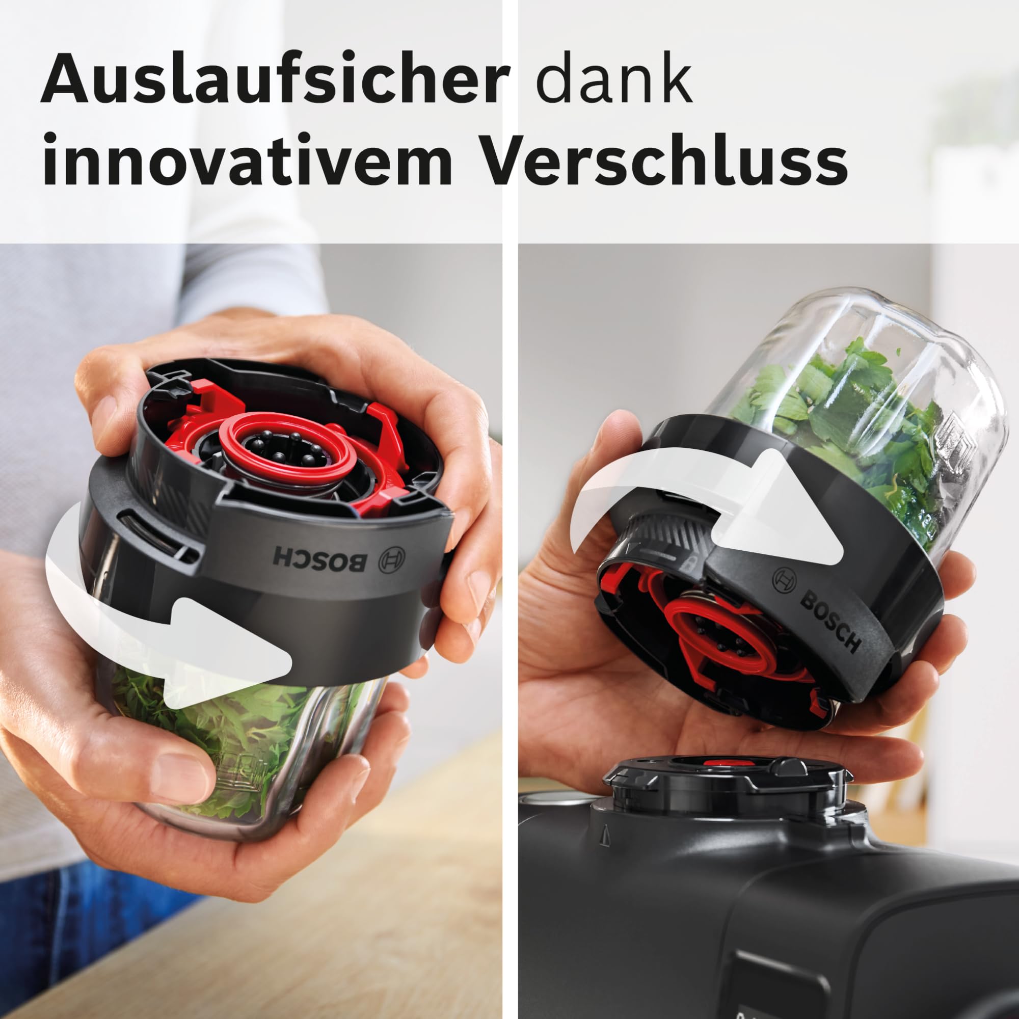 Bosch Zerkleinerer Set MUZS68CG, Zubehör passend für Küchenmaschine Serie 6, Serie 8, OptiMUM, Zerkleinern von Eiswürfeln, Kaffeebohnen, Hacken, Mahlen
