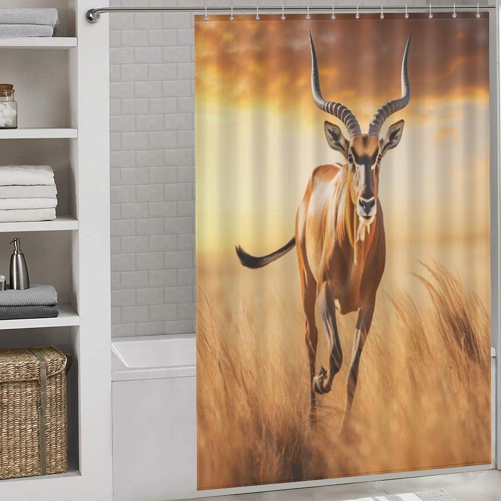 Rideau de douche 152x183cm pour une salle de bain moderne, propre et sèche au quotidien