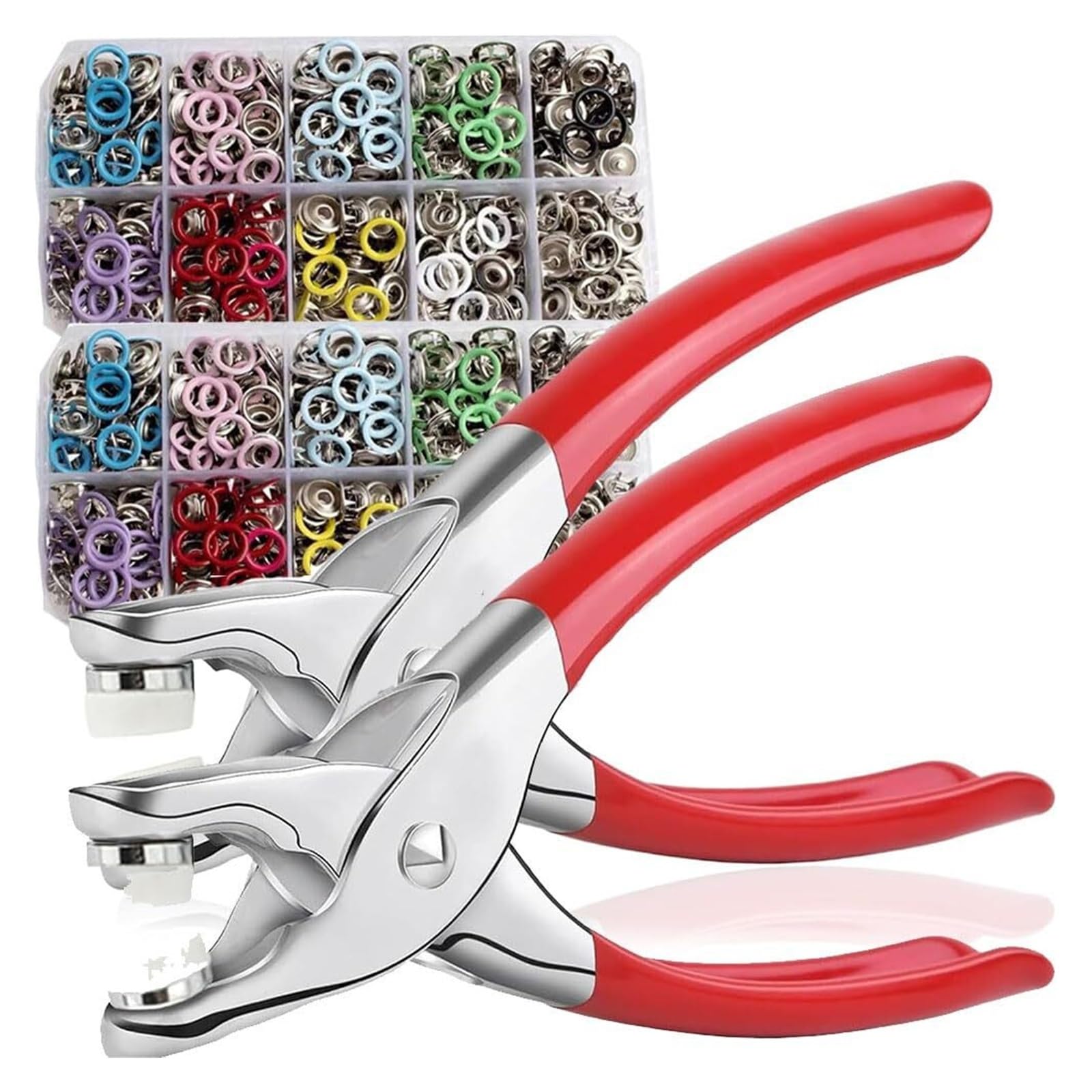 Metall Druckknöpfe Kit - 100 Druck-Druckknöpfe mit Zange zum Nähen und Basteln