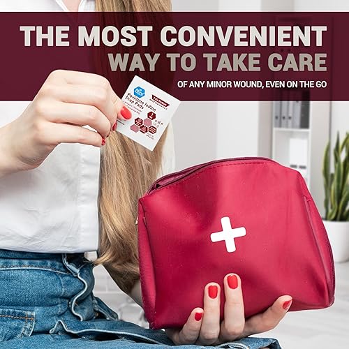 Miniatura 5 de MED PRIDE Povidone Iodine Prep Pads For Wounds Box of 100 - Individually Wrapped Iodine Wipes, 2-Ply, Medium- Wound Care First-Aid Antiseptic-