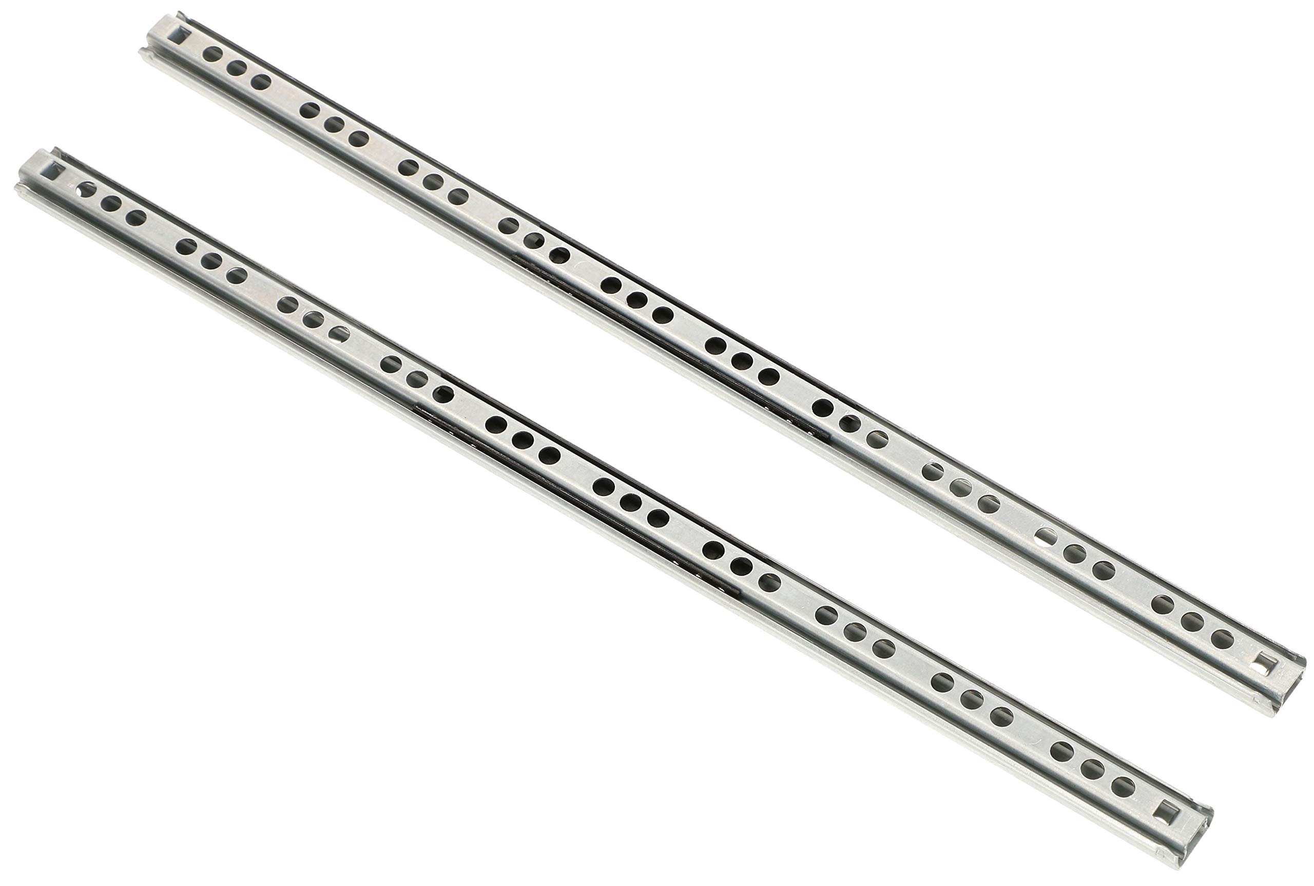 Kotarbau Silver Kotarbau® Ball Guide 2 Pieces X Mm/17 Mm Full Extension Drawer Runners Roller Extension Telescopic Runners Drawers Slides With Soft Close, L-342