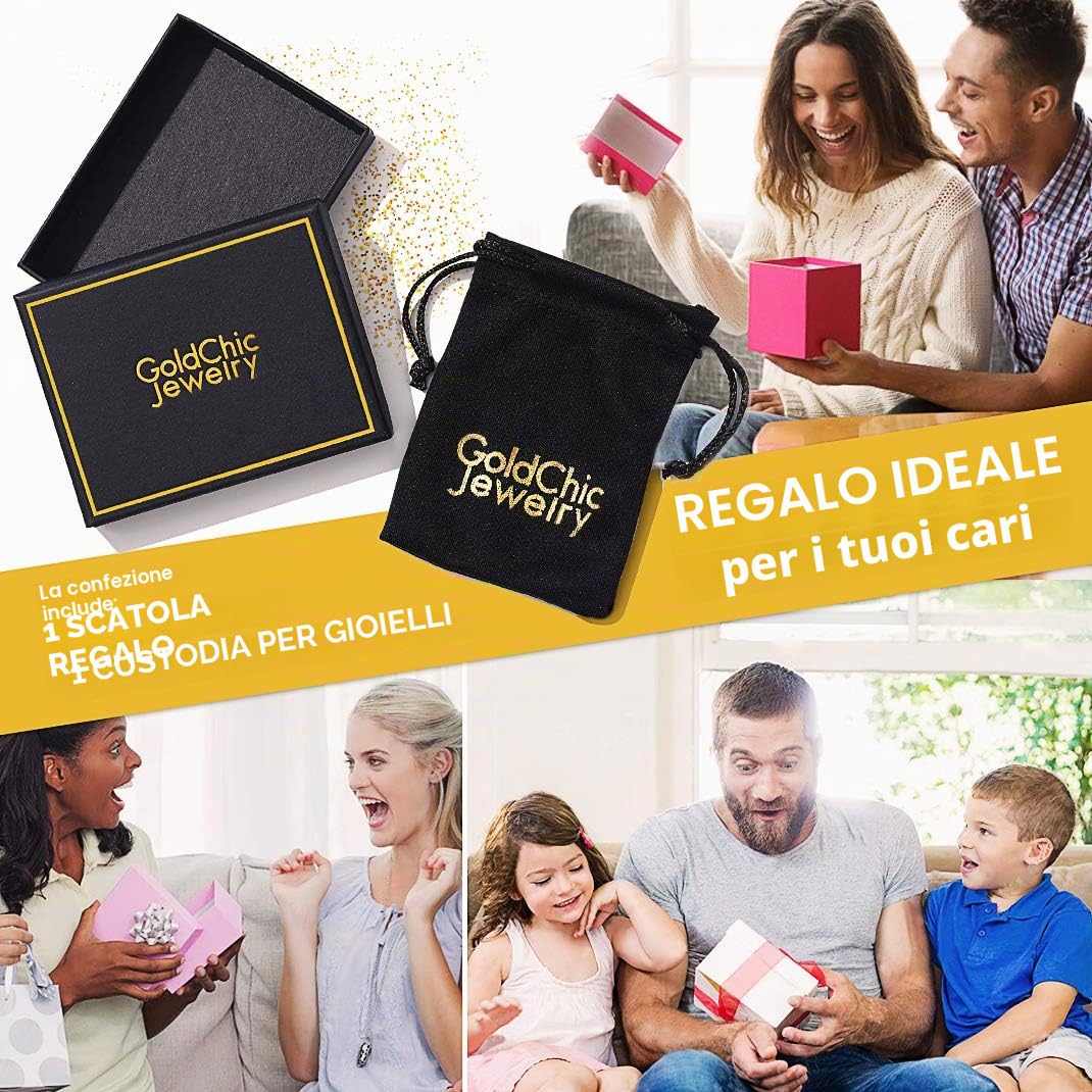 GoldChic JEWELRY Collana Donna Cuore Puzzle Collane Personalizzate, Ciondoli Di Amicizia Divisi In Acciaio Inossidabile Per Lui e Per Lei, Madre Figlie Gioielli Di Famiglia Regali Per Coppie