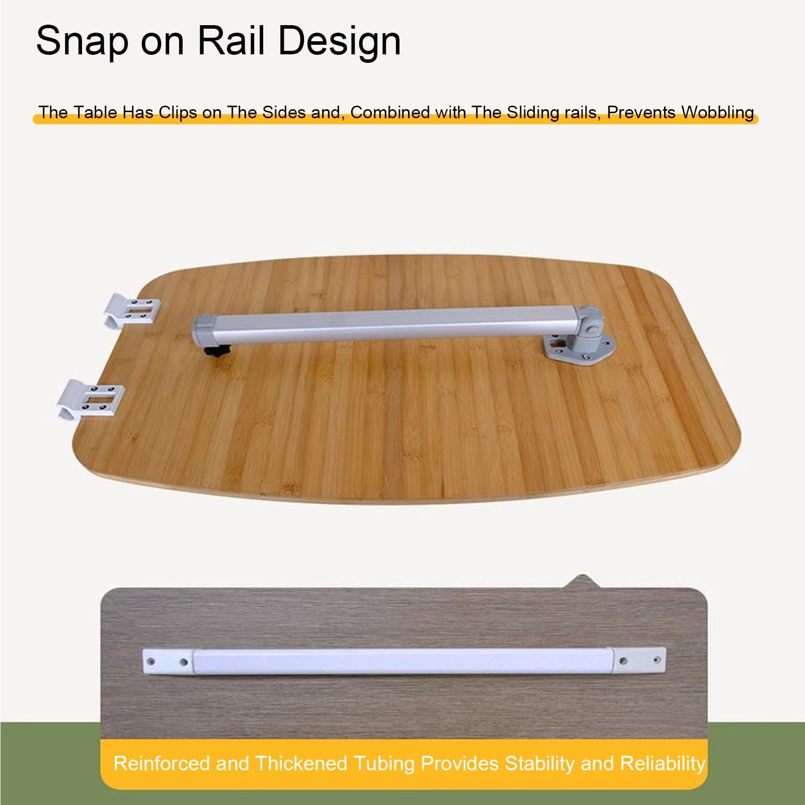 Table Camping Car Pliantes Légères, Table de Camping Murale, Kit de Pieds Pliants avec Glissières Et Emplacements pour Tasses, pour Pique Nique en Plein Air, 80x52x85cm