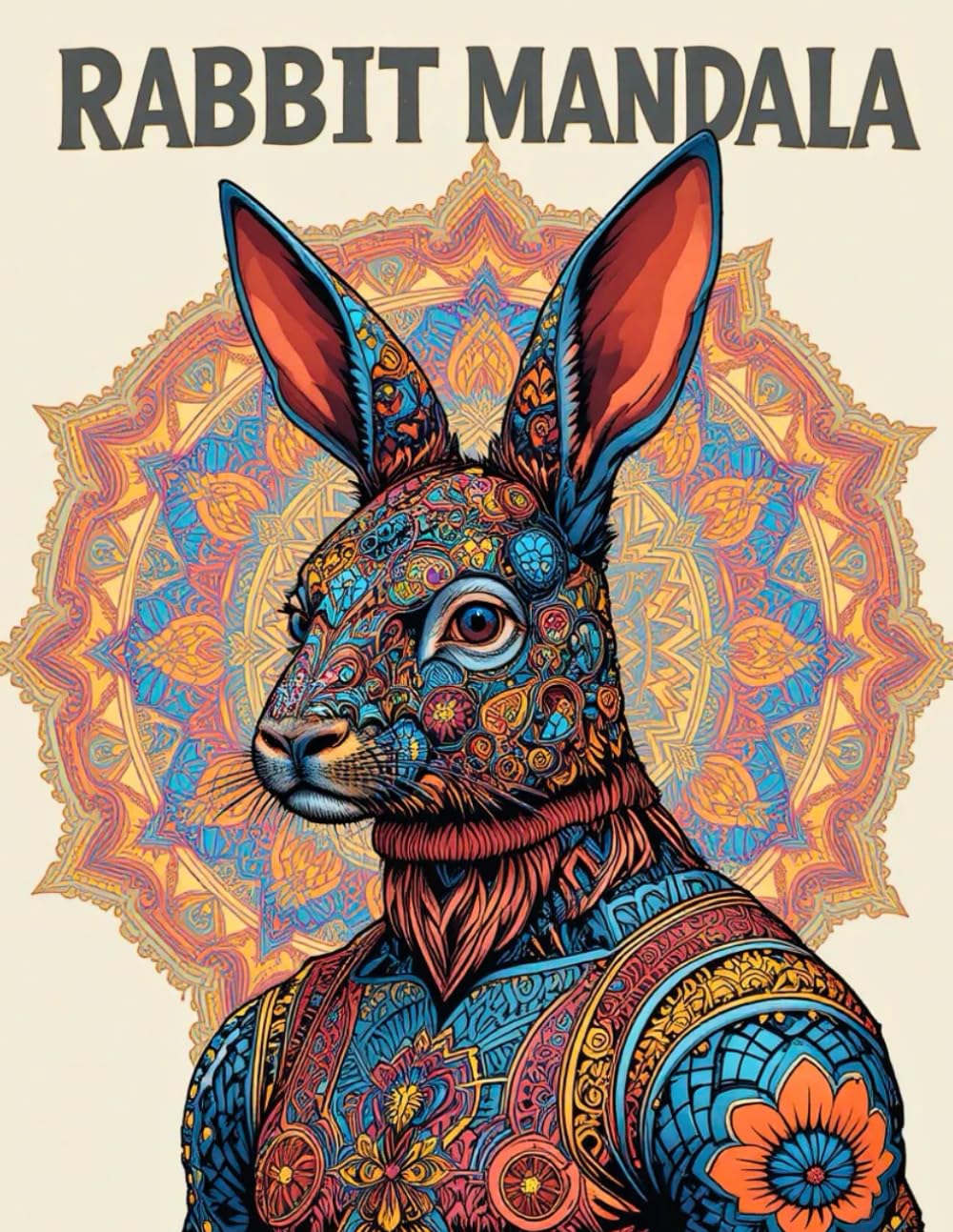 Mindful Bunnies Coloring Book: Relaxing Rabbit Mandalas and Intricate Geometric Animal Designs for Adults