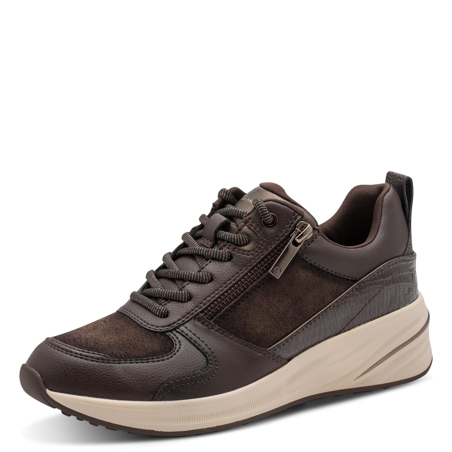 Tamaris Women's Low Flat Trainers, Brown (Mocca Comb), 41