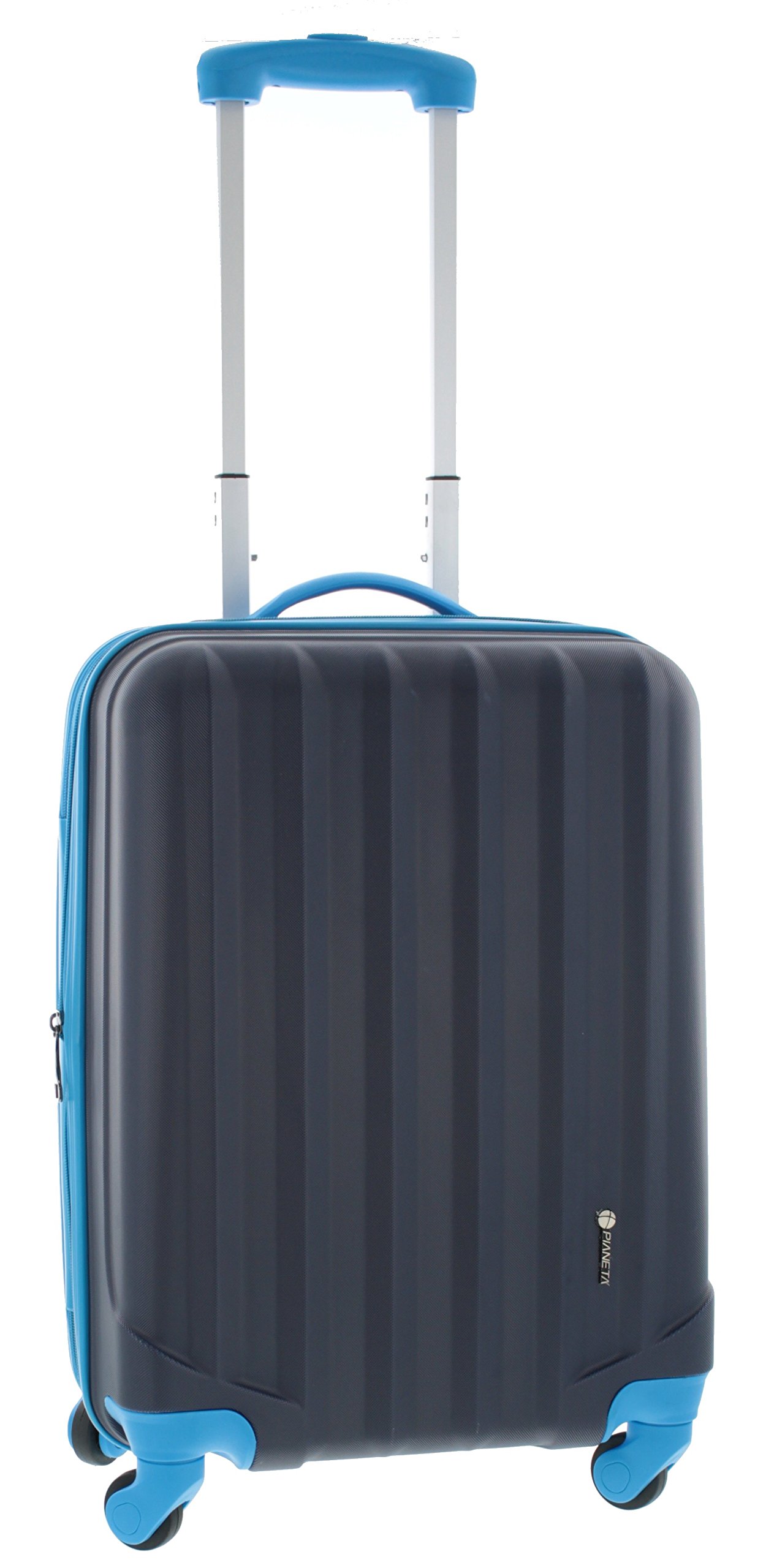 Pianeta / Ibiza 100% ABS Trolley Suitcase Luggage with 4 wheels, combination Lock, Expandable in 5 colors (XL (28"), dark blue)