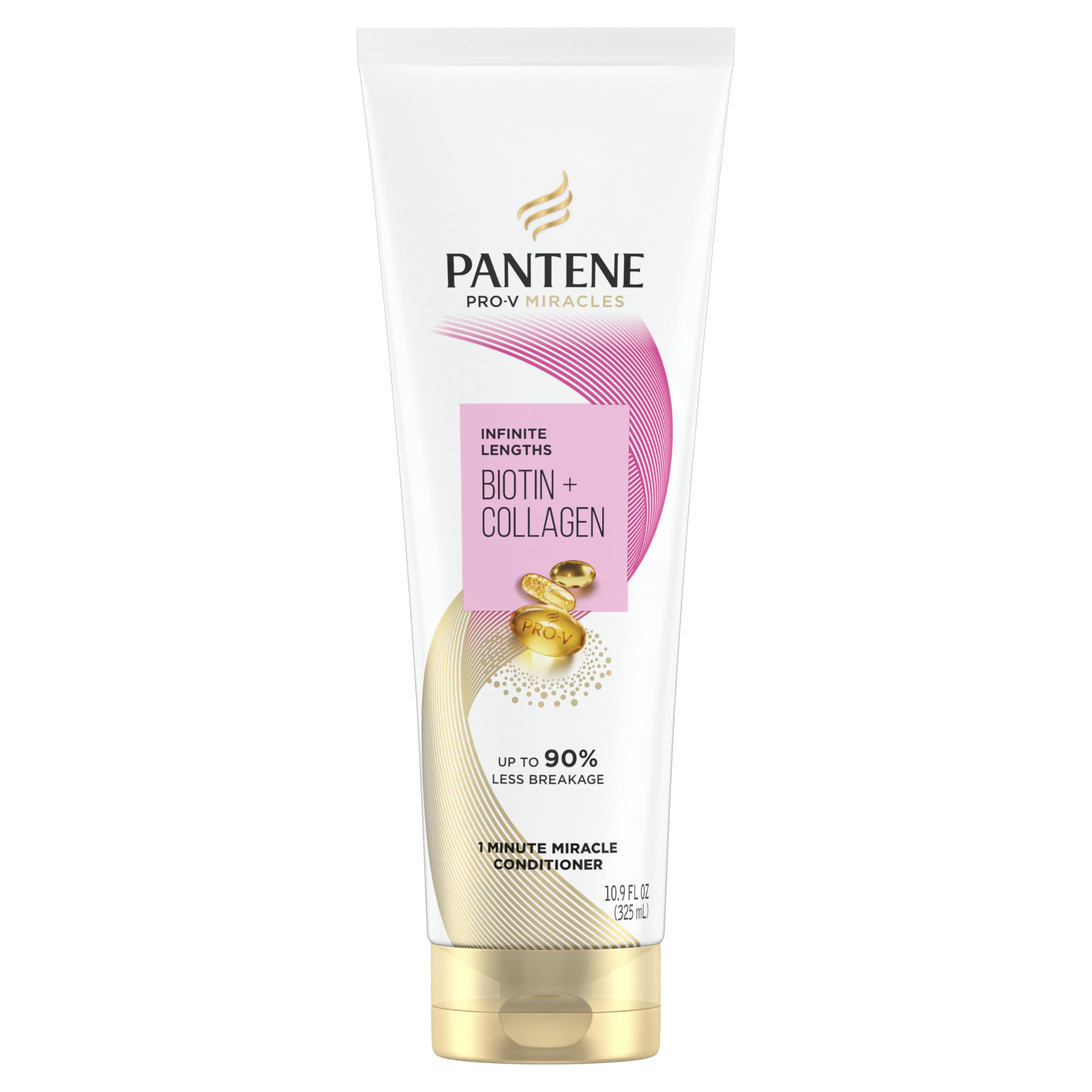 Pantene Pro-V Miracles Infinite Lengths Biotin + Collagen 1 Minute Miracle Conditioner 10.9 FL OZ 10.9 Fl Oz (Pack of 1)
