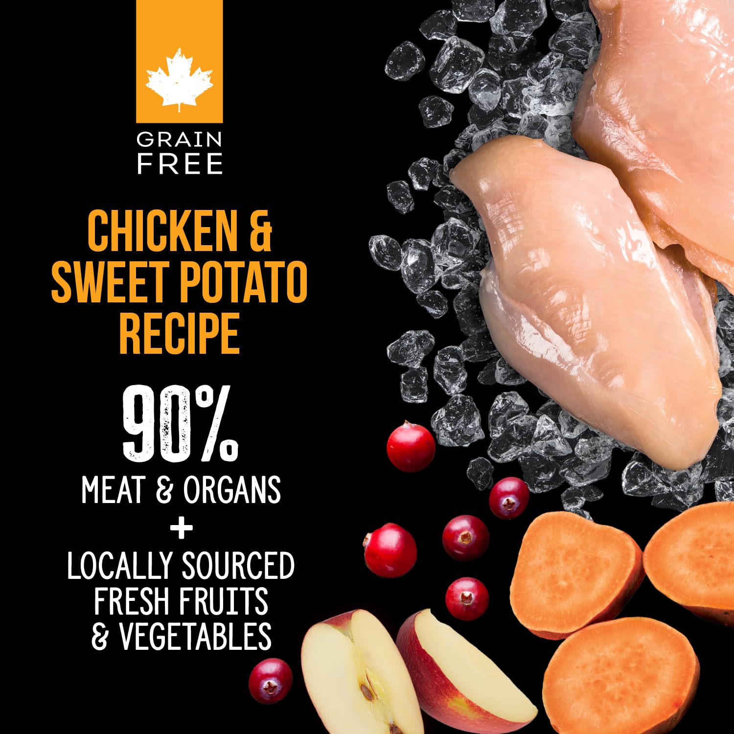 Nutrience Subzero Freeze-Dried Raw Chicken & Sweet Potato Cat Food, Grain Free, 90% Meat & Organs, 227g, Premium Freeze-Dried cat Food Made with Fresh Canadian Chicken