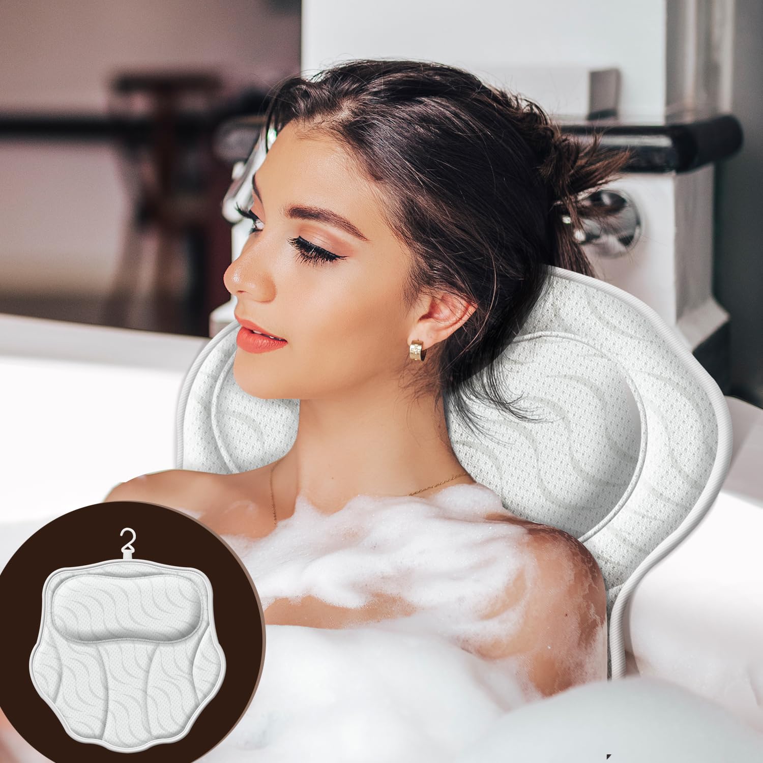 Amazon.com: HORIGAY Bath Pillow Luxury Bathtub Pillow - Bath Pillows ...
