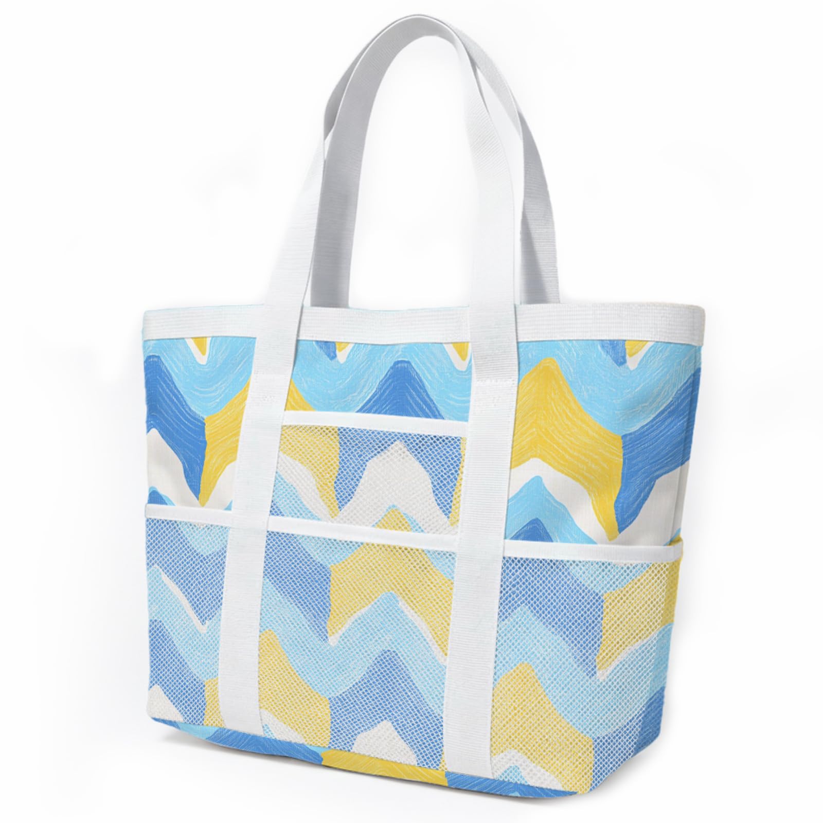Strandtasche Strandtasche mit Reißverschluss Handtaschen Beach Bag Handbag Faltbar Einkaufstasche Sandschutz Strandtaschen Badetasche Strand Tasche Pool Bag