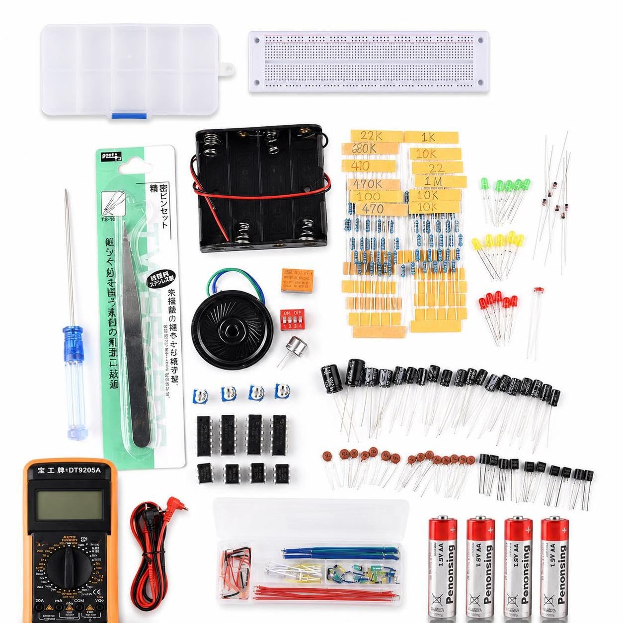 Kit Componenti per Circuiti Elettronici 555 per Sperimentazione di Base Adatto per Apprendimento Fai da Te E Progetti di Elettronica Creativa, style to 2