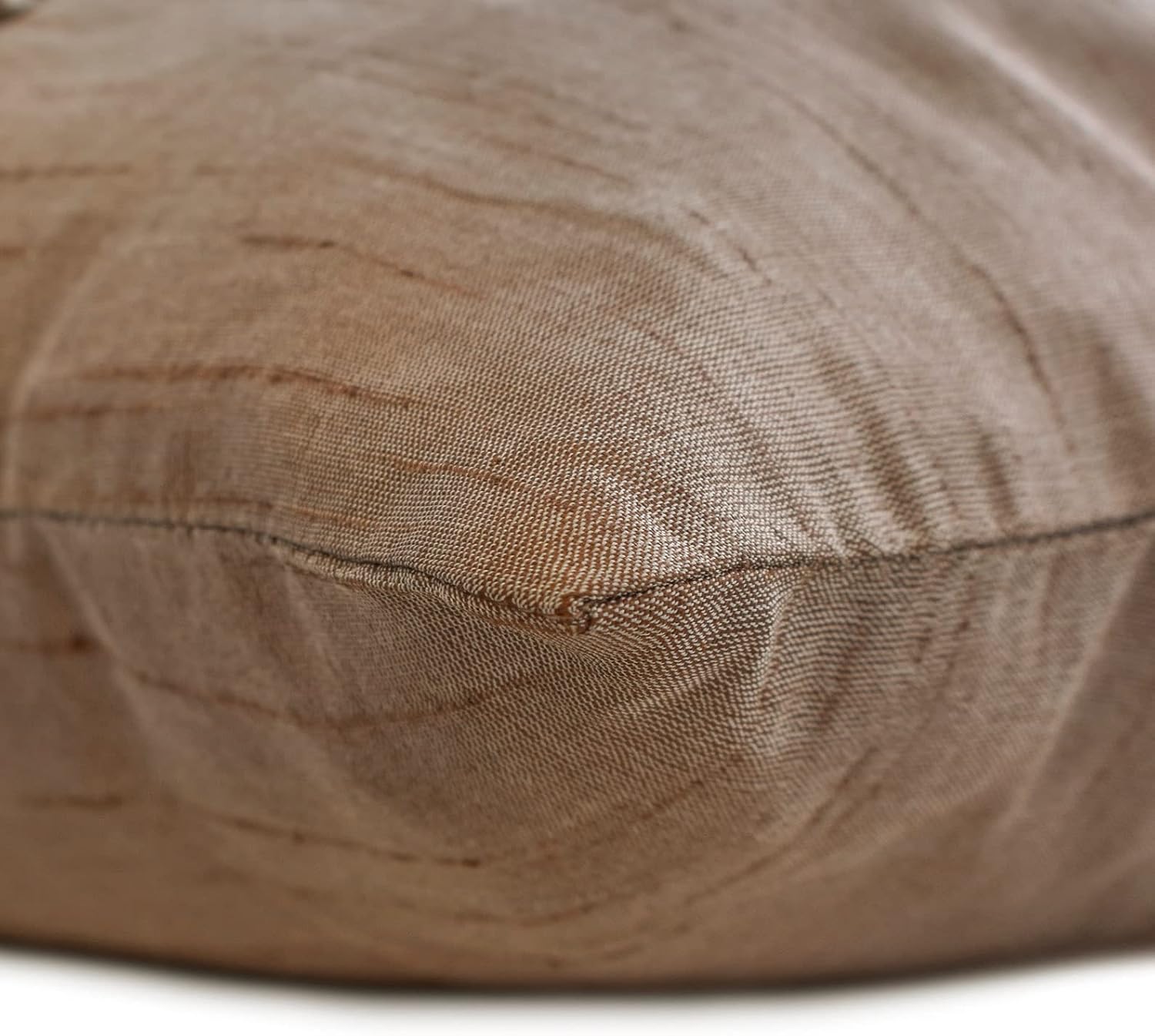 The HomeCentric Brown Standard Pillow Shams, Textured Ribbon Standard Pillow Shams, 20x26 inch (50x65 cm) Silk Standard Pillow Shams, Modern Standard Pillow Shams - Champagne Brown Love