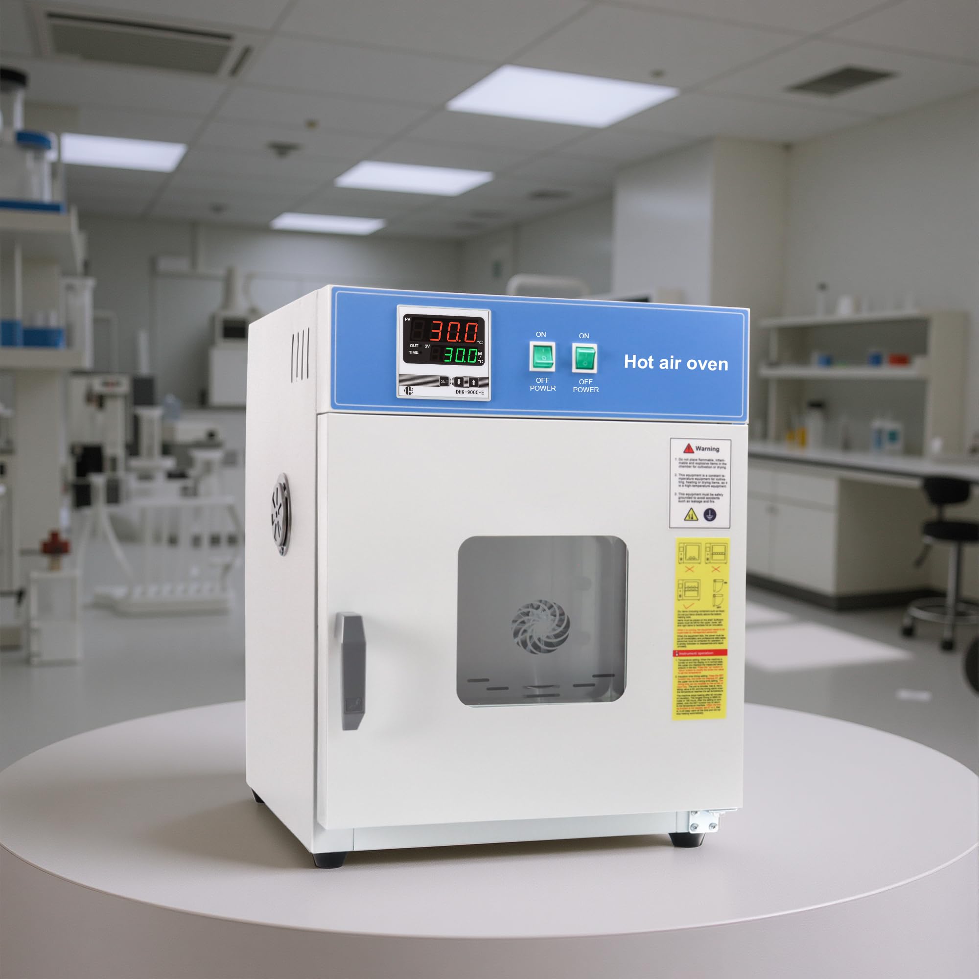 43L Labor Trockenschrank – Starker Umluft-Heizofen mit digitaler Temperaturregelung 50–300 °C, 800W – für 3D-Druck Filament Trocknung, Annealing, Materialerwärmung & Labortests